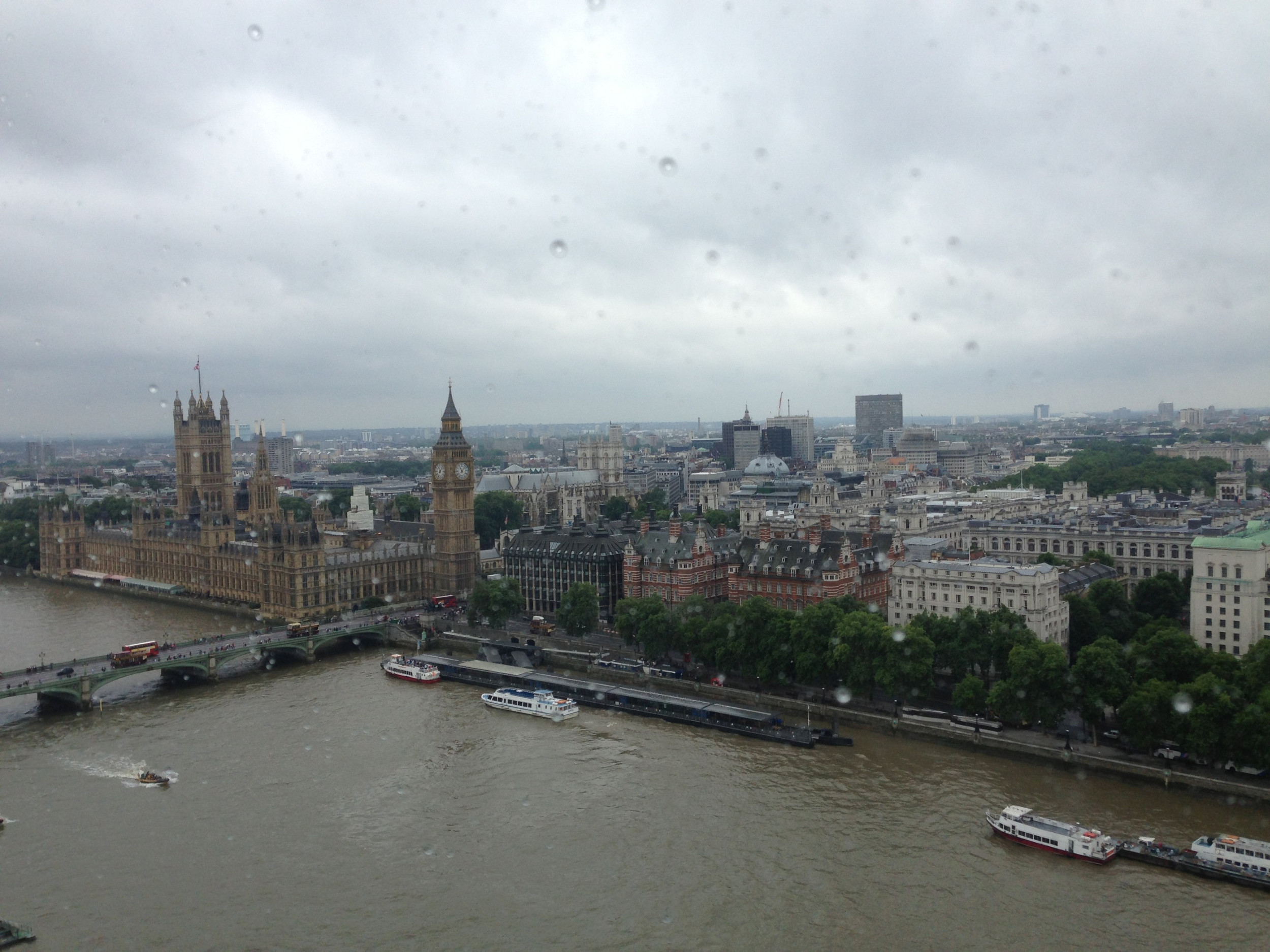 Foreign tour London Eye view