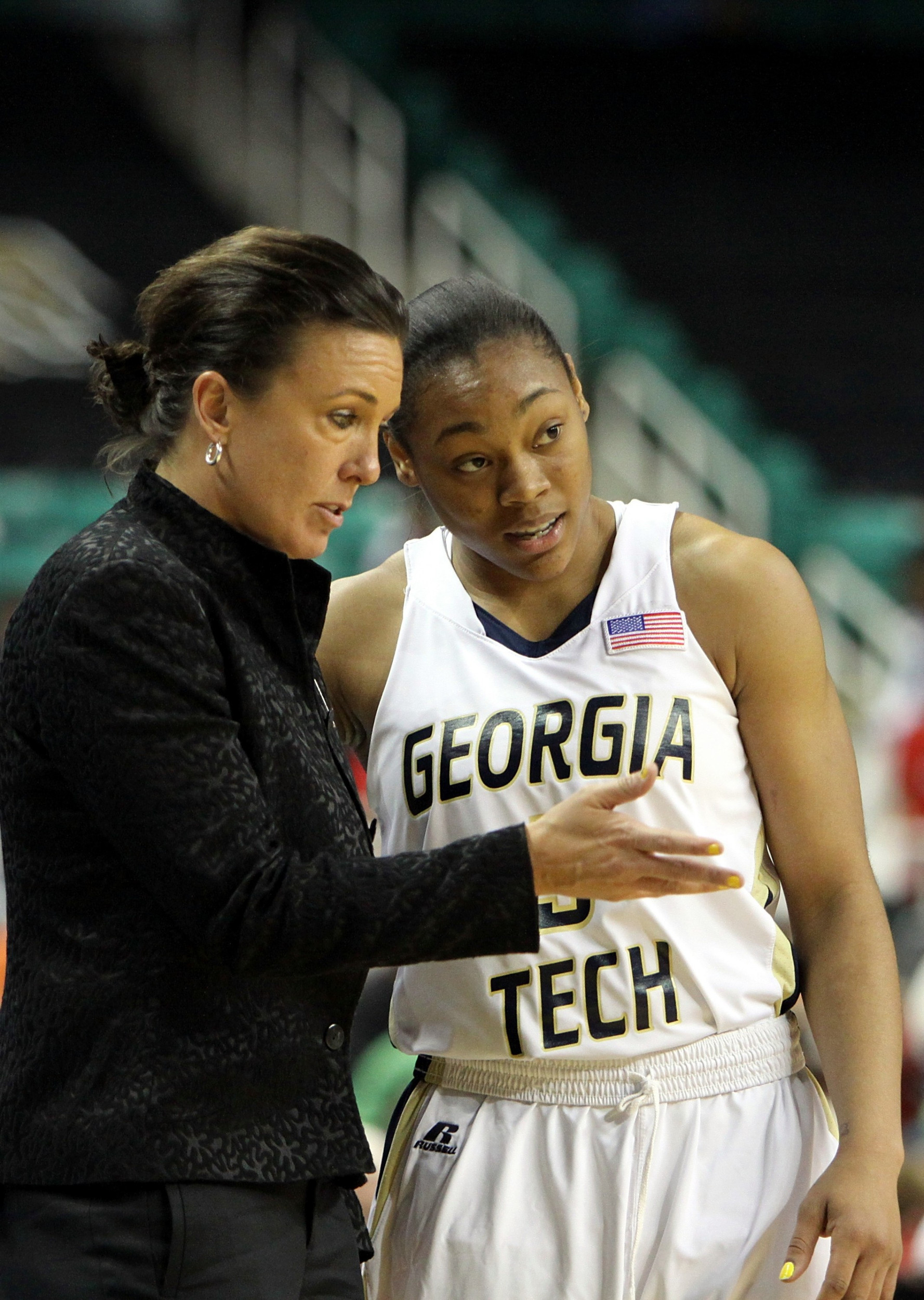 Sharena Taylor with Coach Joseph