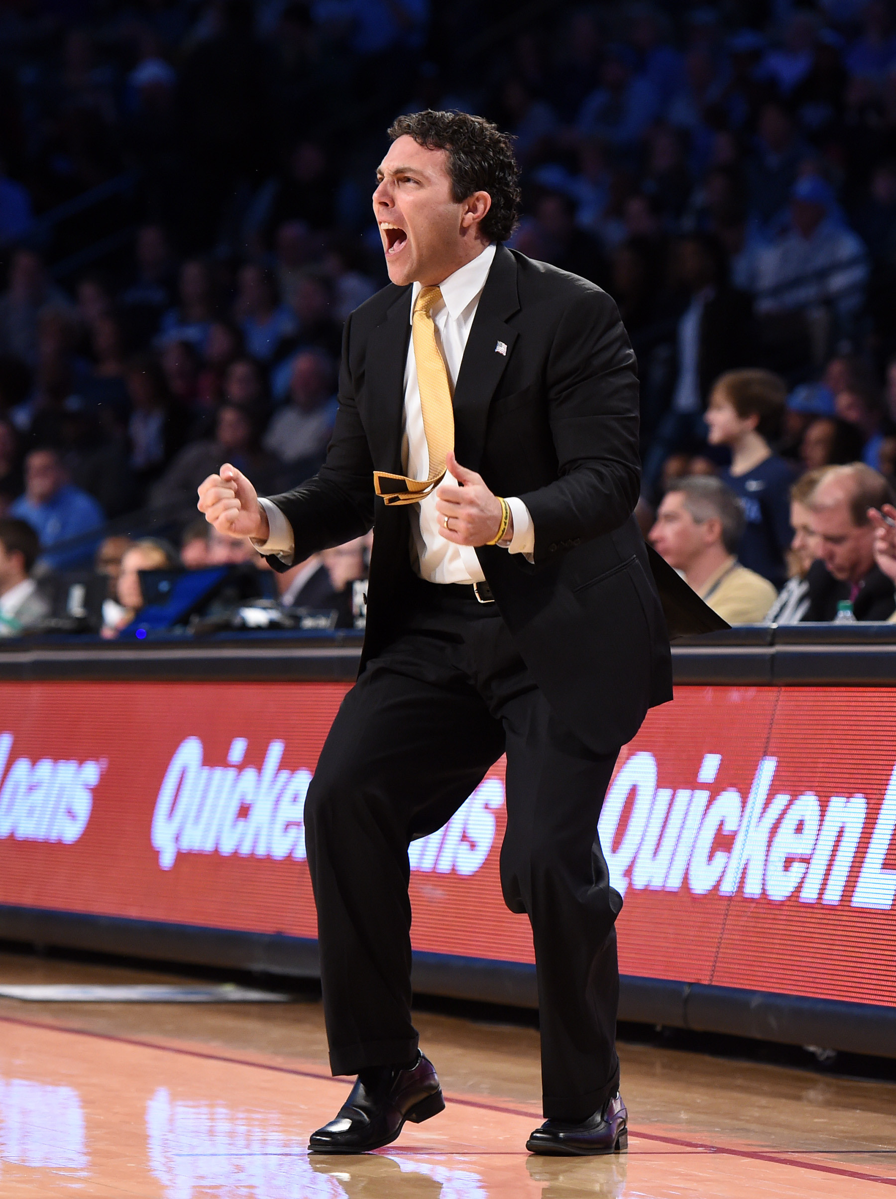 Georgia Tech Yellow Jackets head coach Josh Pastner reacts on the bench against the North Carolina Tar Heels at McCamish Pavilion. Adam Hagy-USA TODAY Sports