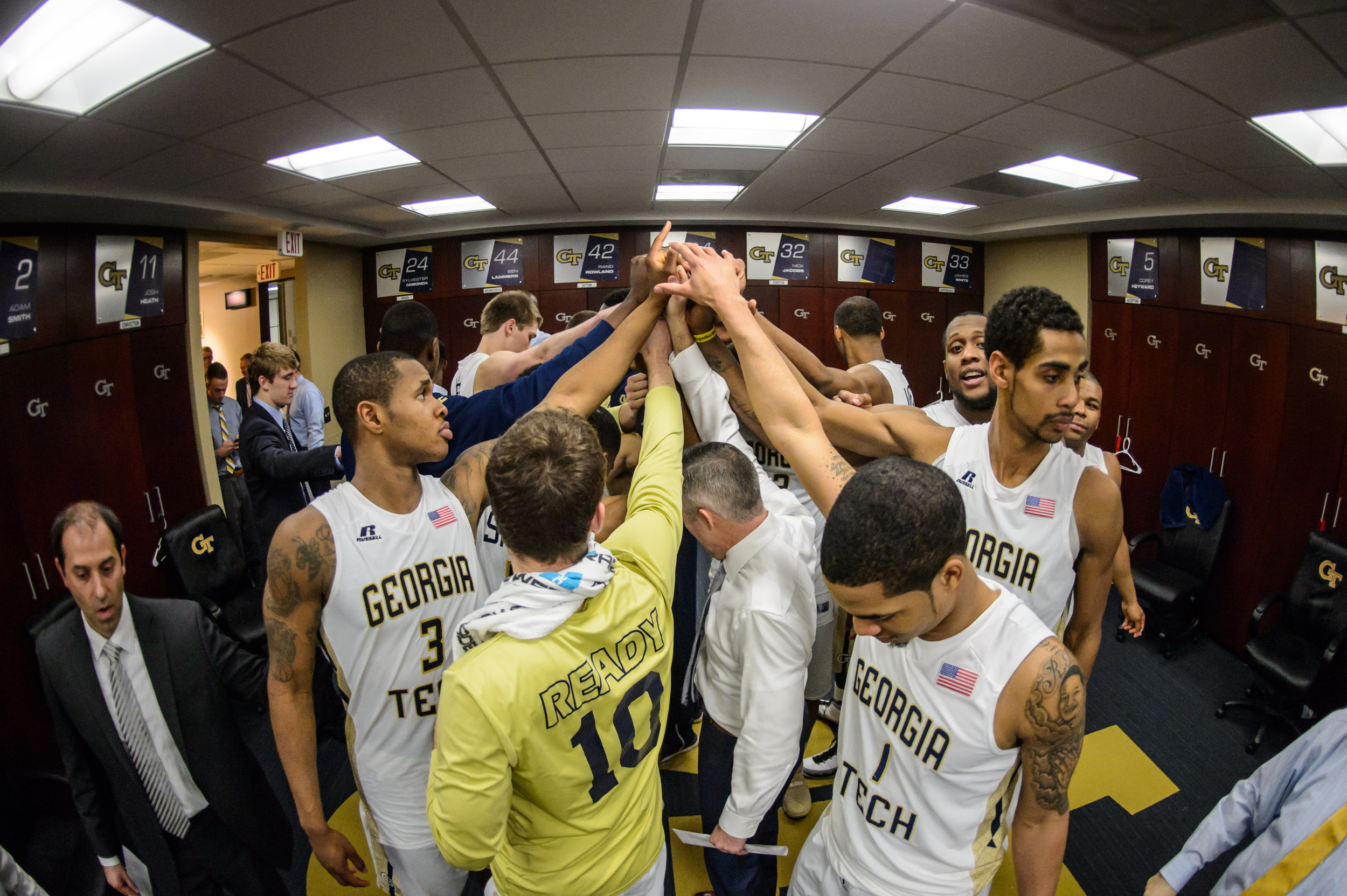 Team huddle