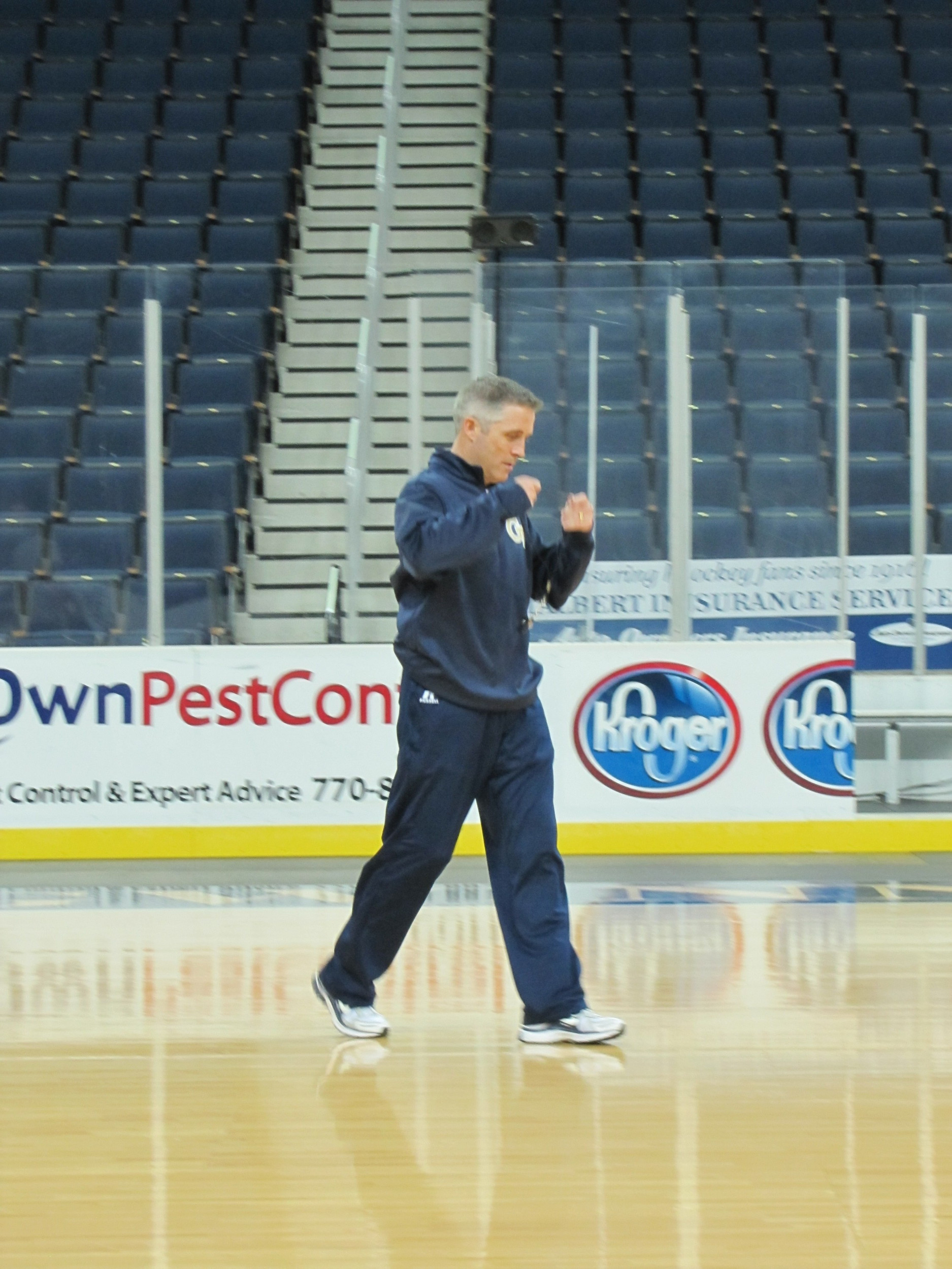 Georgia Tech men's basketball practice at the Arena at Gwinnett, November 2, 2011