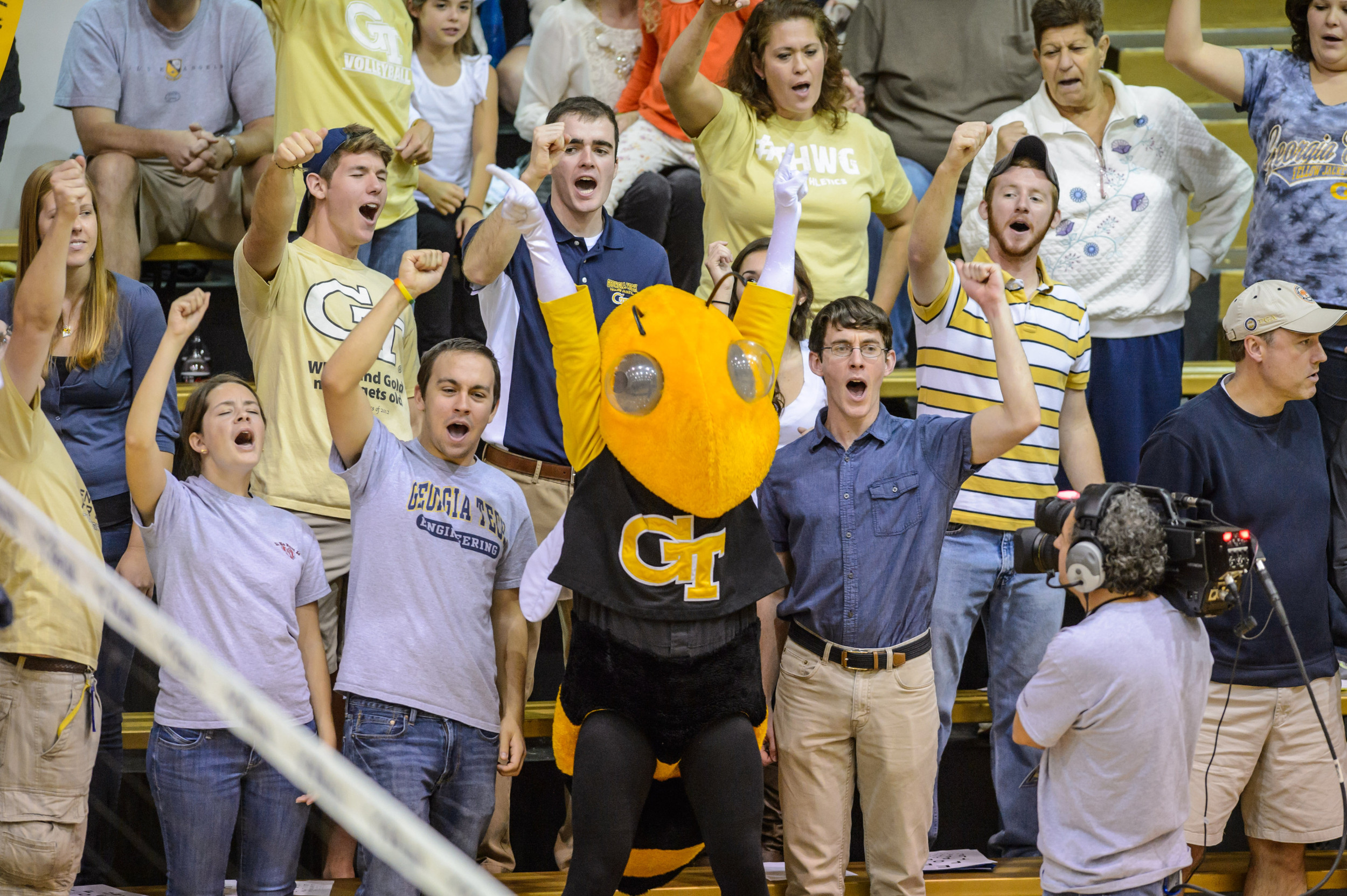 Buzz and Georgia Tech Volleyball fans