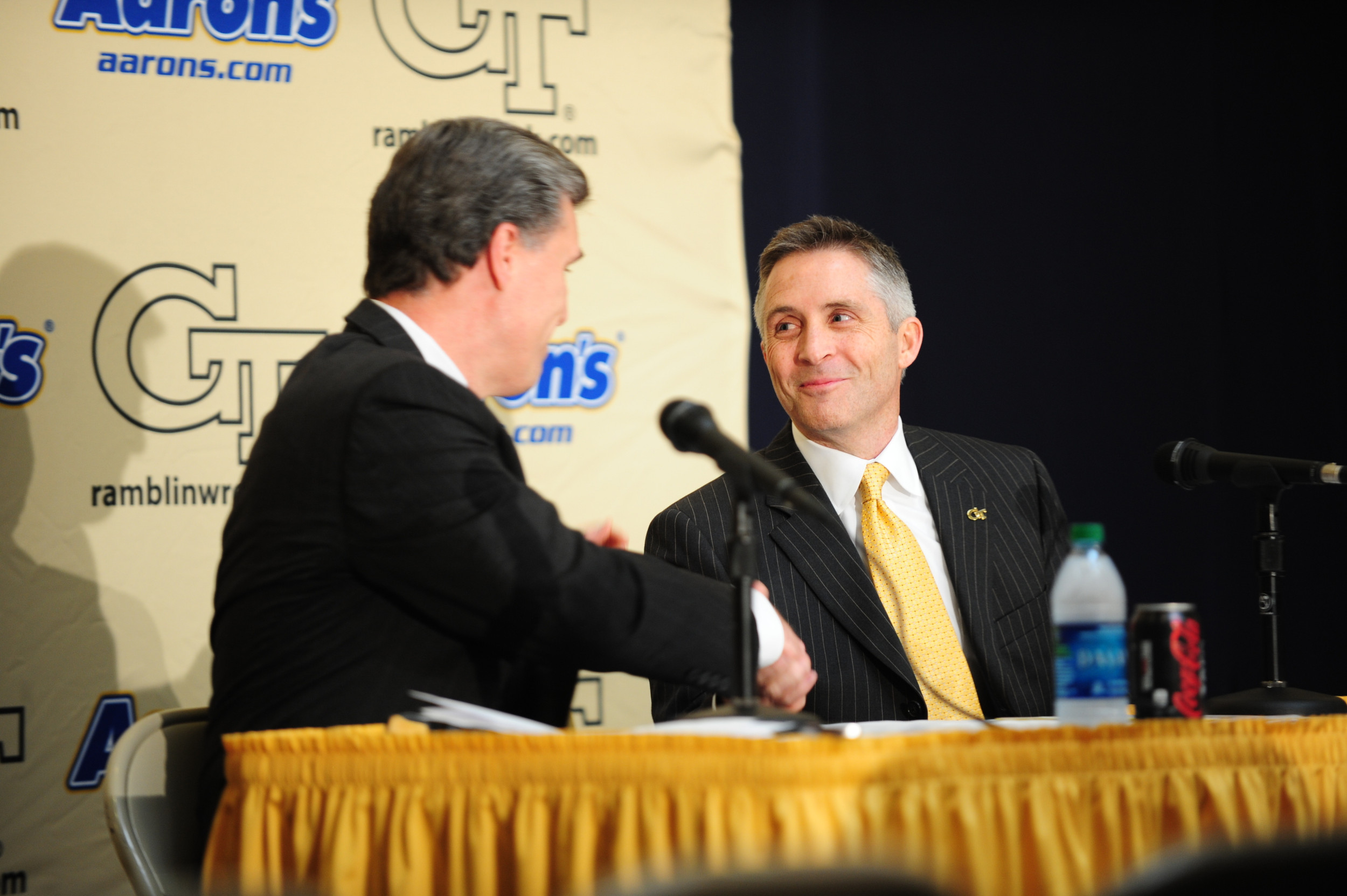 Georgia Tech Head Basketball Coach Brian Gregory is introduced to the media Monday afternoon.Photo by LensEffects