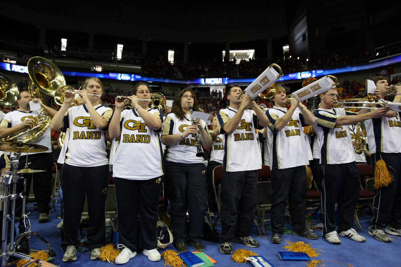 The band tried to overpower the 9,000 Iowa State fans in attendance