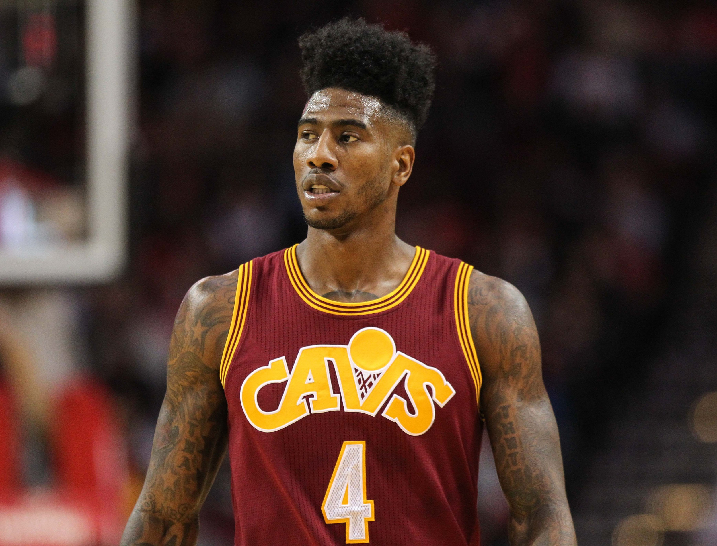 Jan 15, 2016; Houston, TX, USA; Cleveland Cavaliers guard Iman Shumpert (4) during a game against the Houston Rockets. Credit: Troy Taormina-USA TODAY Sports