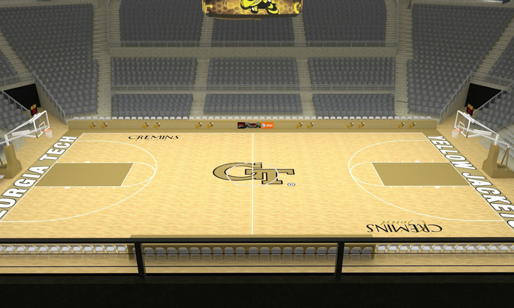 Latest interior renderings of the court in tMcCamish Pavilion - 12/19/11