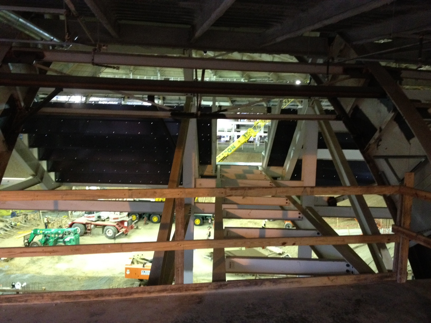 View of upper concourse being created in McCamish Pavilion - 12/21/11