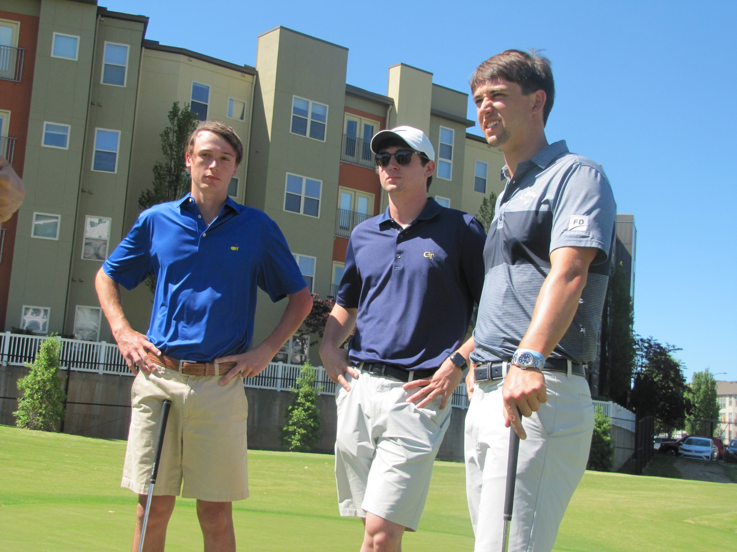Luke Schniederjans, Ben Schniederjans and Ollie Schniederjans are interviewed for Inside the PGA Tour - Noonan Golf Facility, May 2, 2017