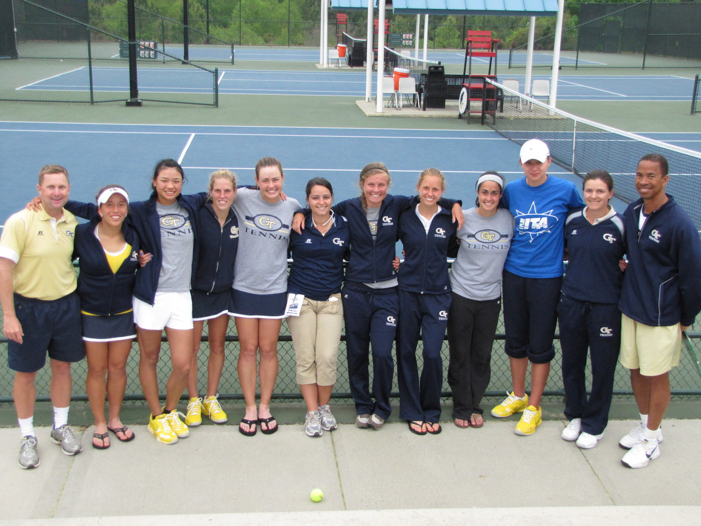 Team photo after 4-2 upset win over Clemson at 2010 ACC Tournament