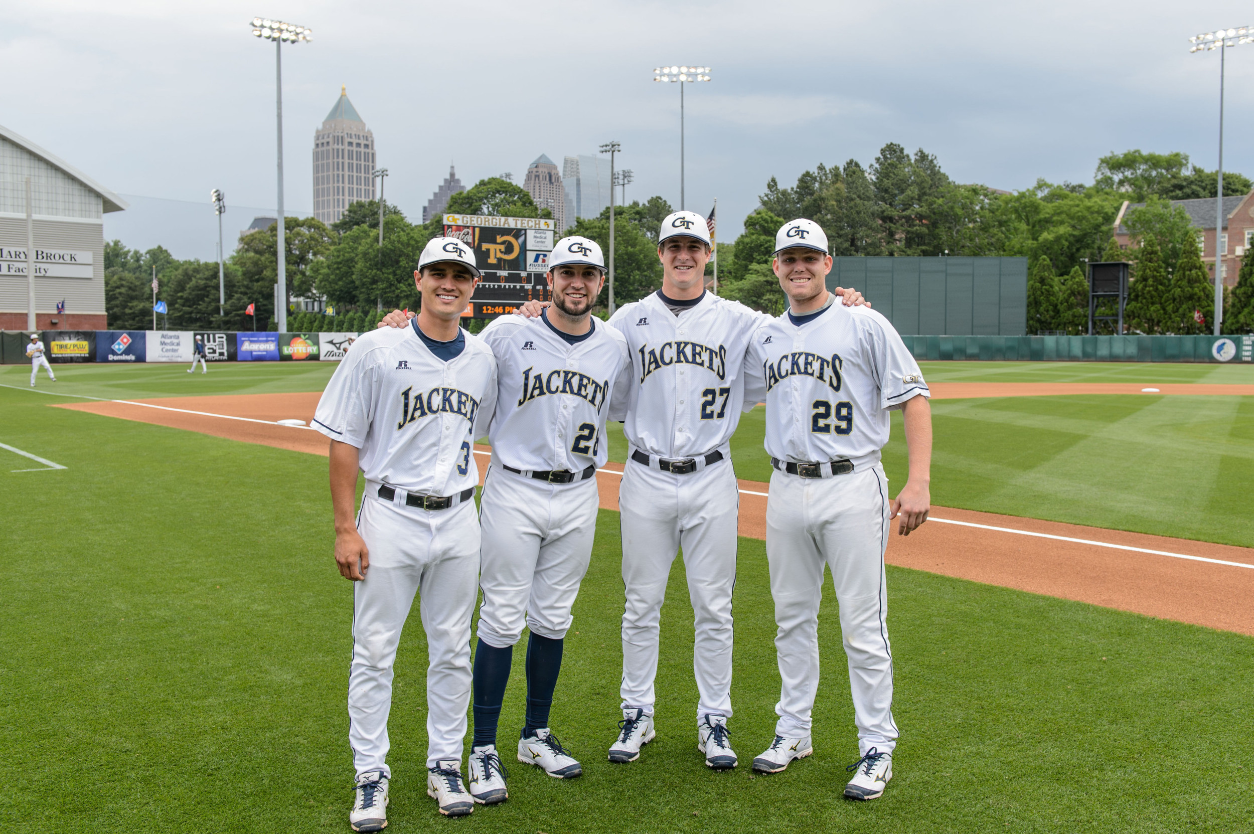 Mitch Earnest (29), Mott Hyde (3), Dusty Isaacs (28), Jonathan Roberts (27)