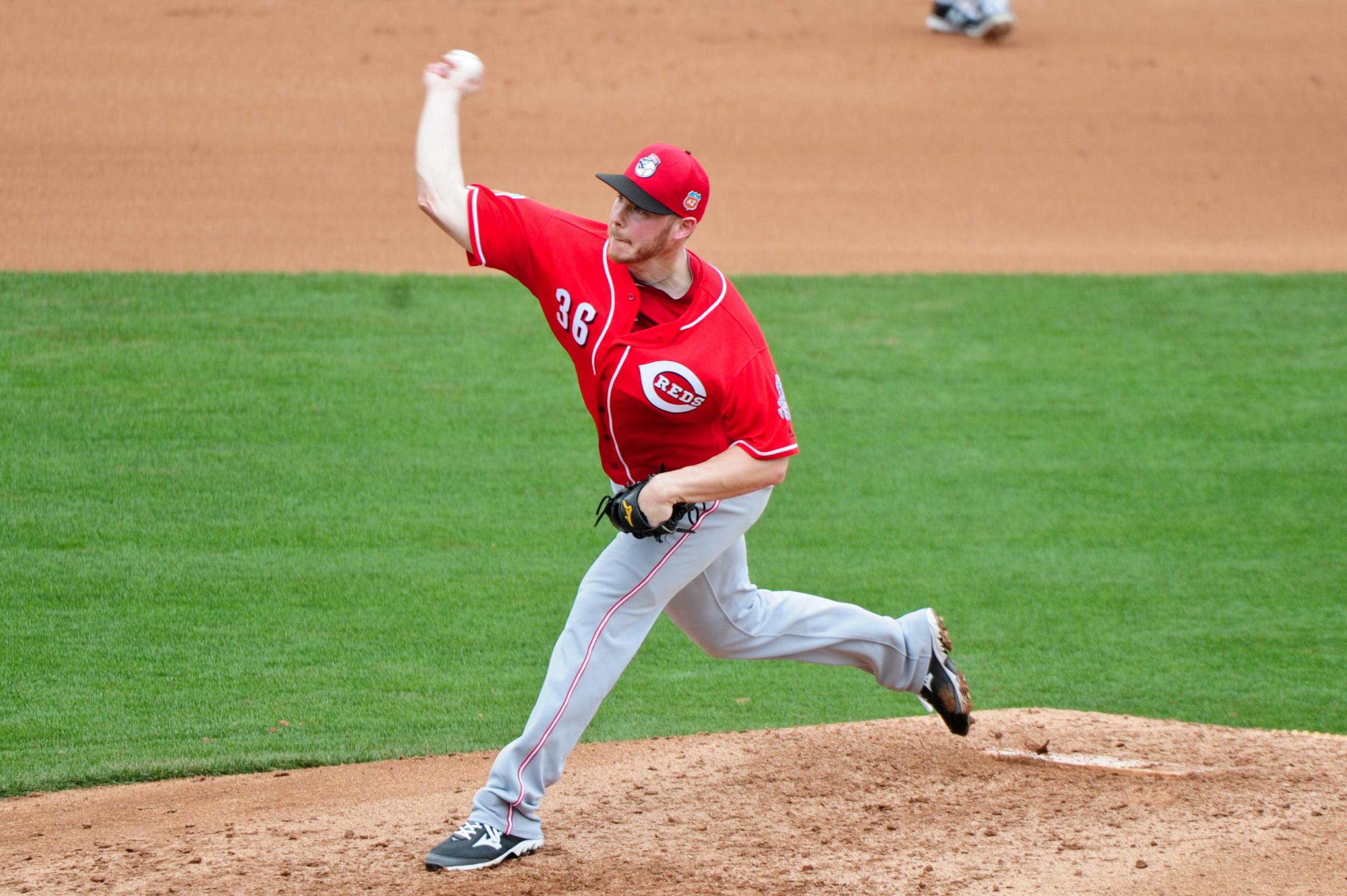 Cincinnati Reds relief pitcher Blake Wood (36) throws during the fourth inning against the Chicago Cubs. Credit: Matt Kartozian-USA TODAY Sports