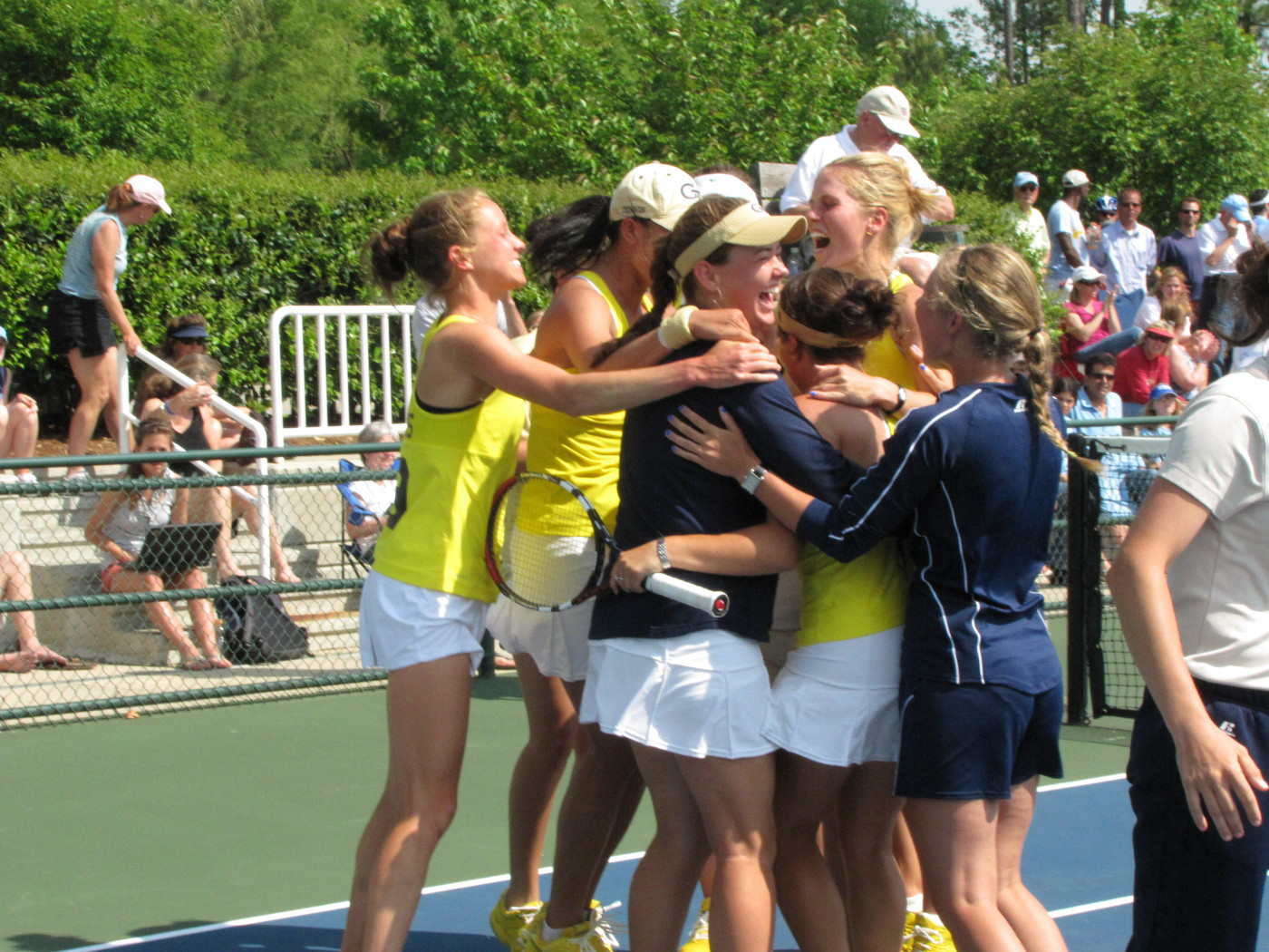 The team celebrates its 2010 ACC Tournament Victory