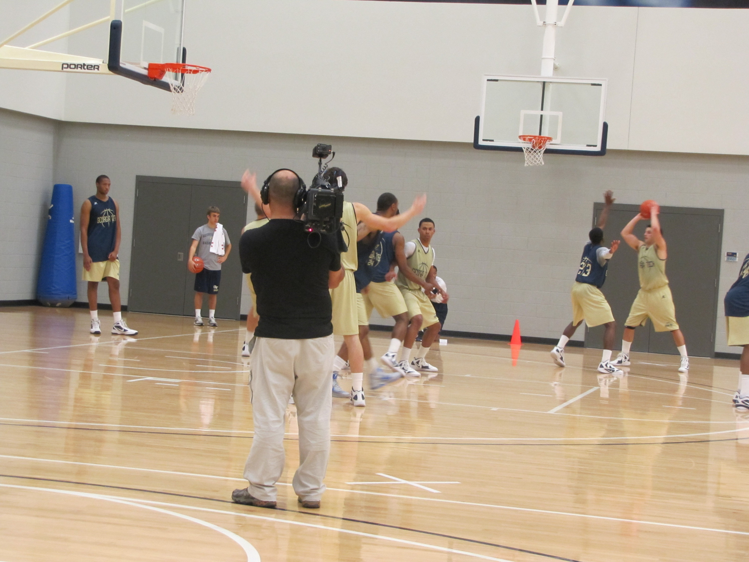 Practice in the Zelnak Center Tuesday afternoon