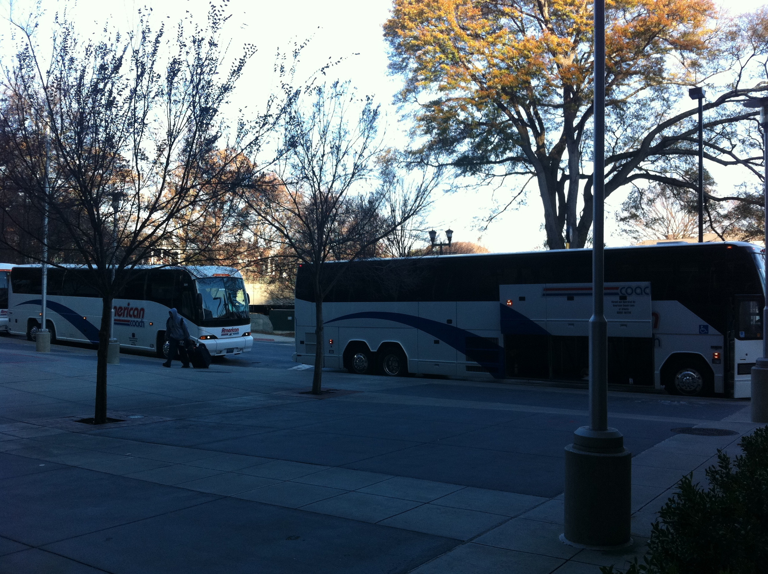 The team leaves campus for the airport to Shreveport