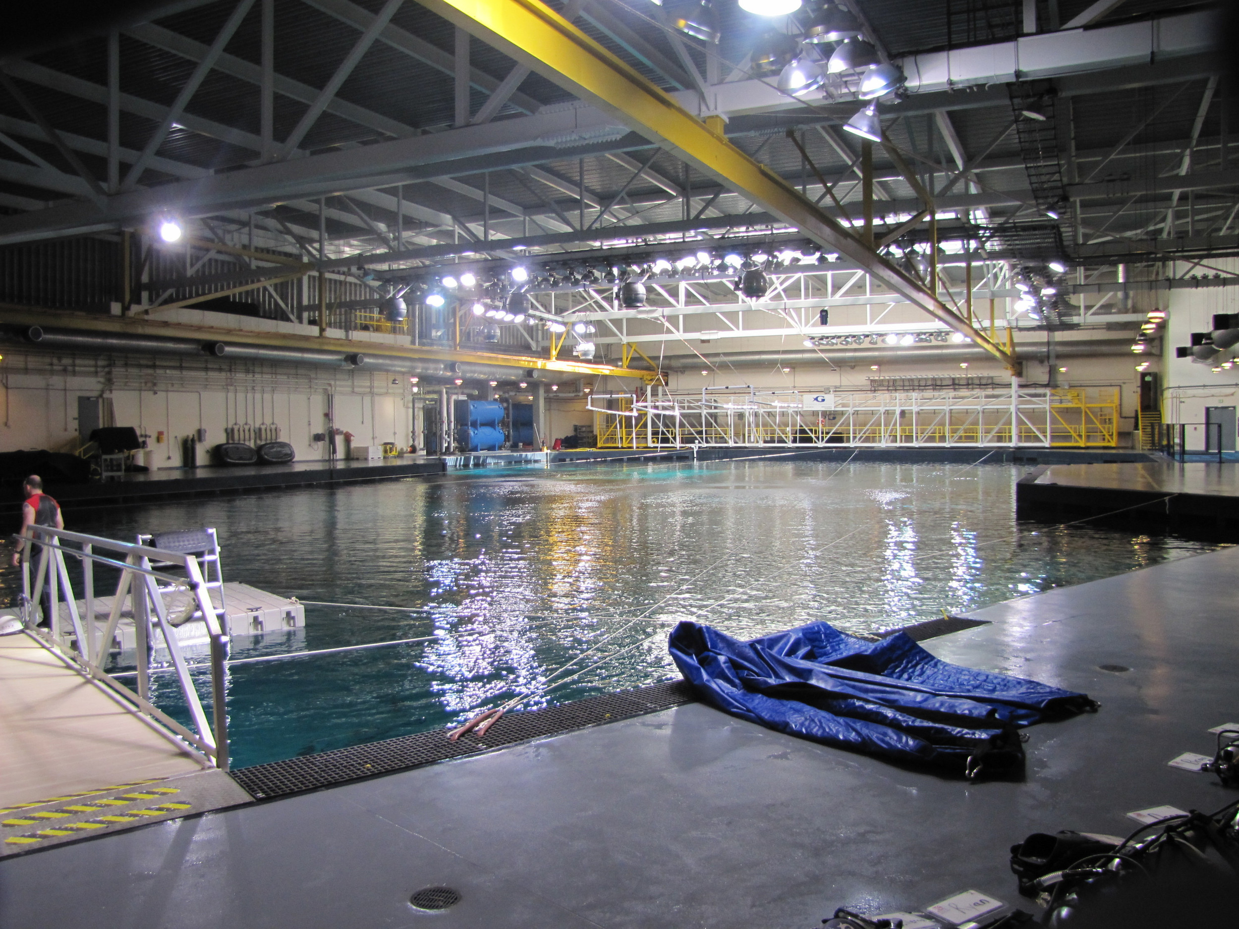 The aquarium spans about the length of a football field
