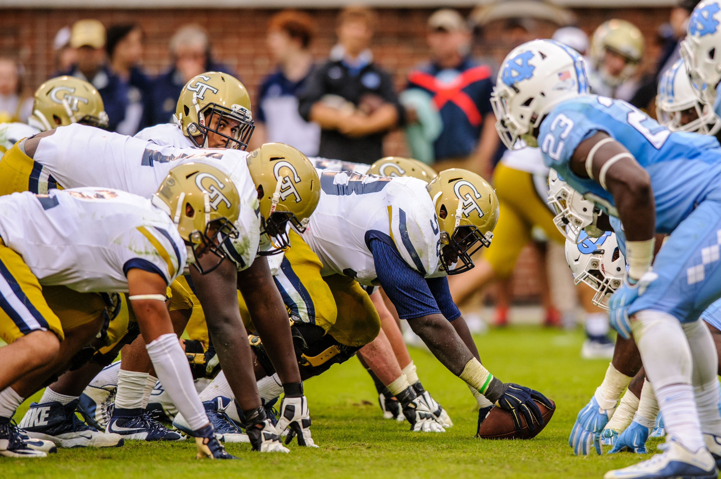 The offense lines up