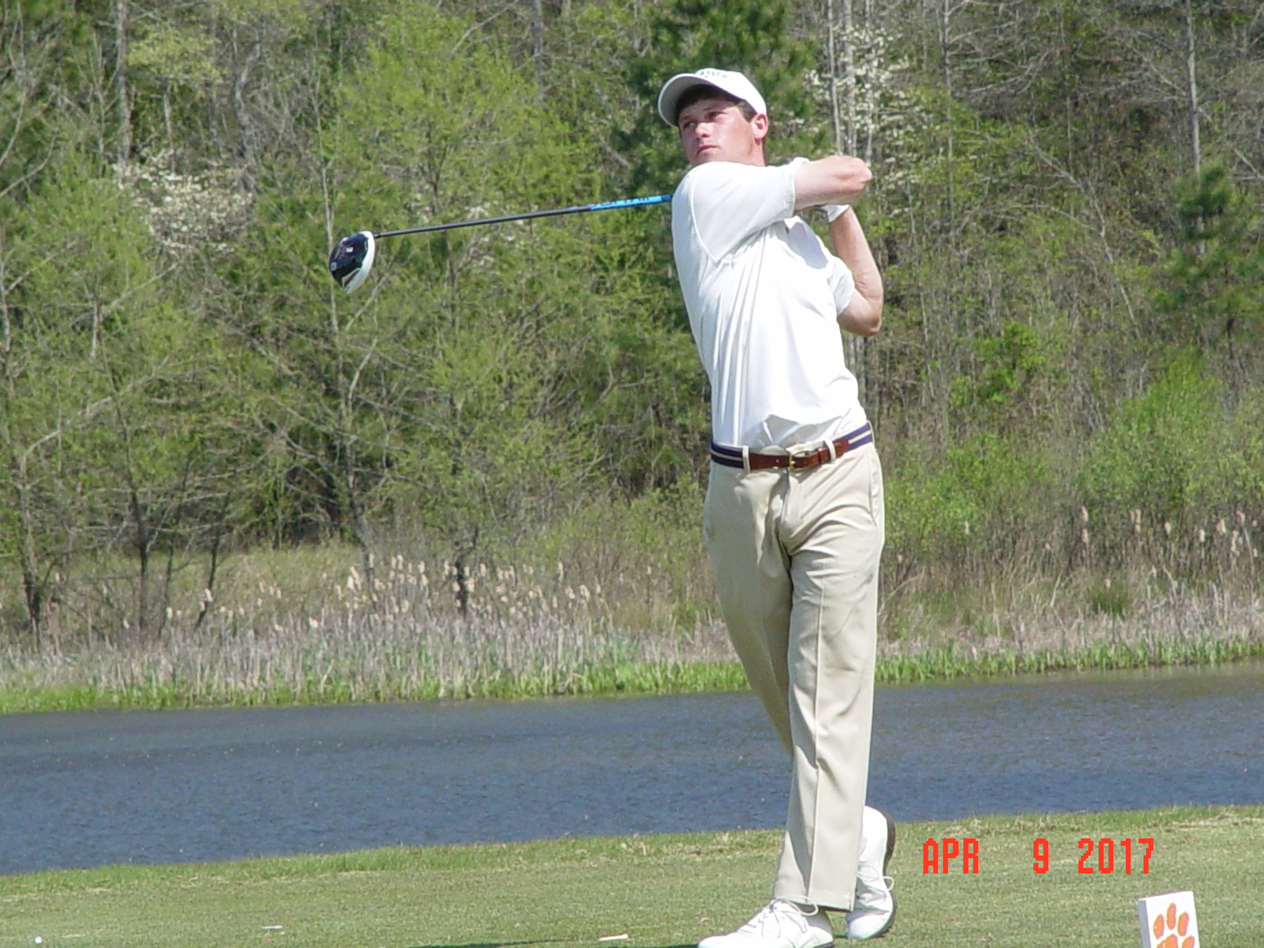 James Clark during the final round of the Clemson Invitational, The Cliffs at Keowee Falls, April 9, 2017