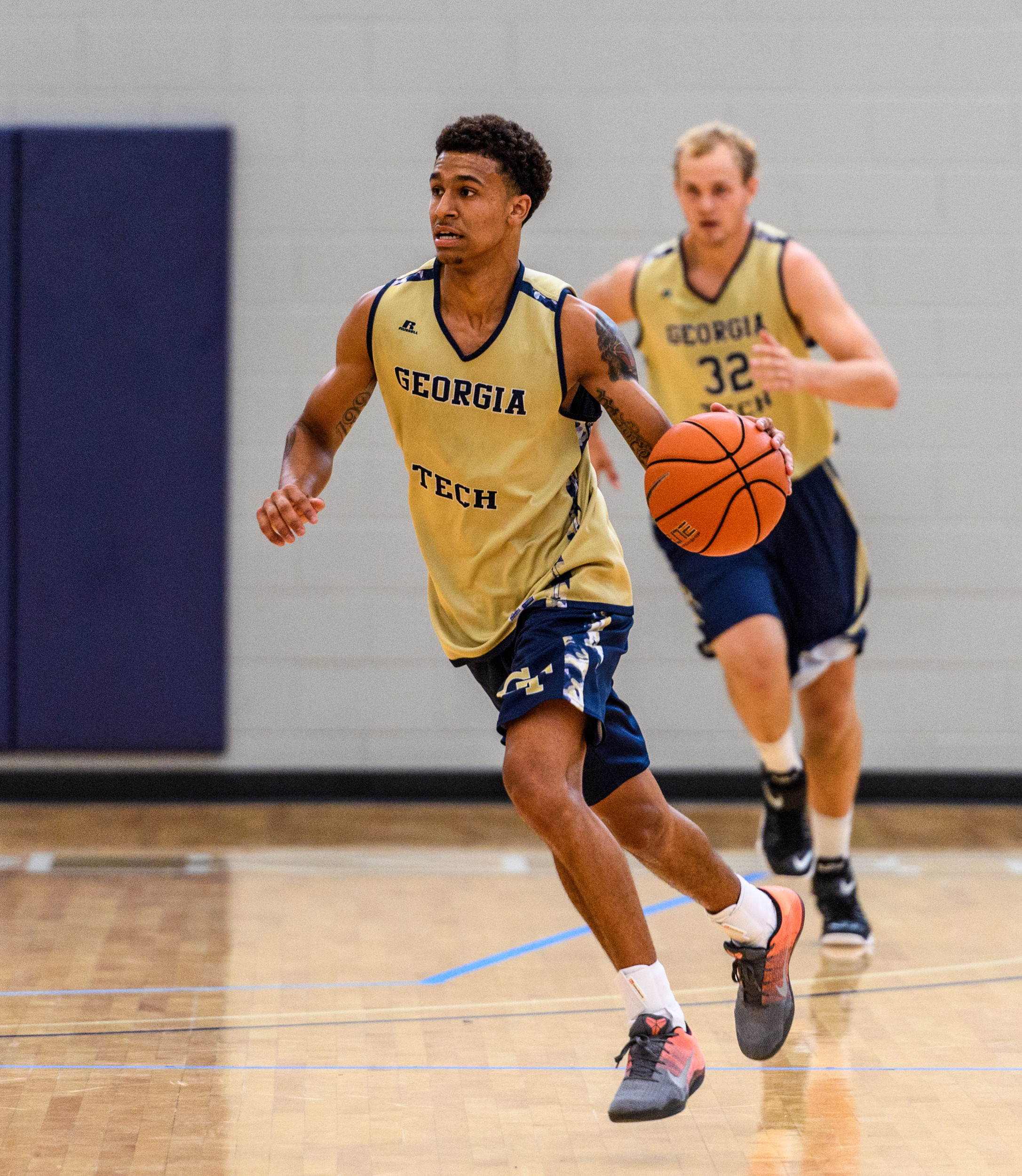Justin Moore during Georgia Tech basketball practice, August 1, 2016