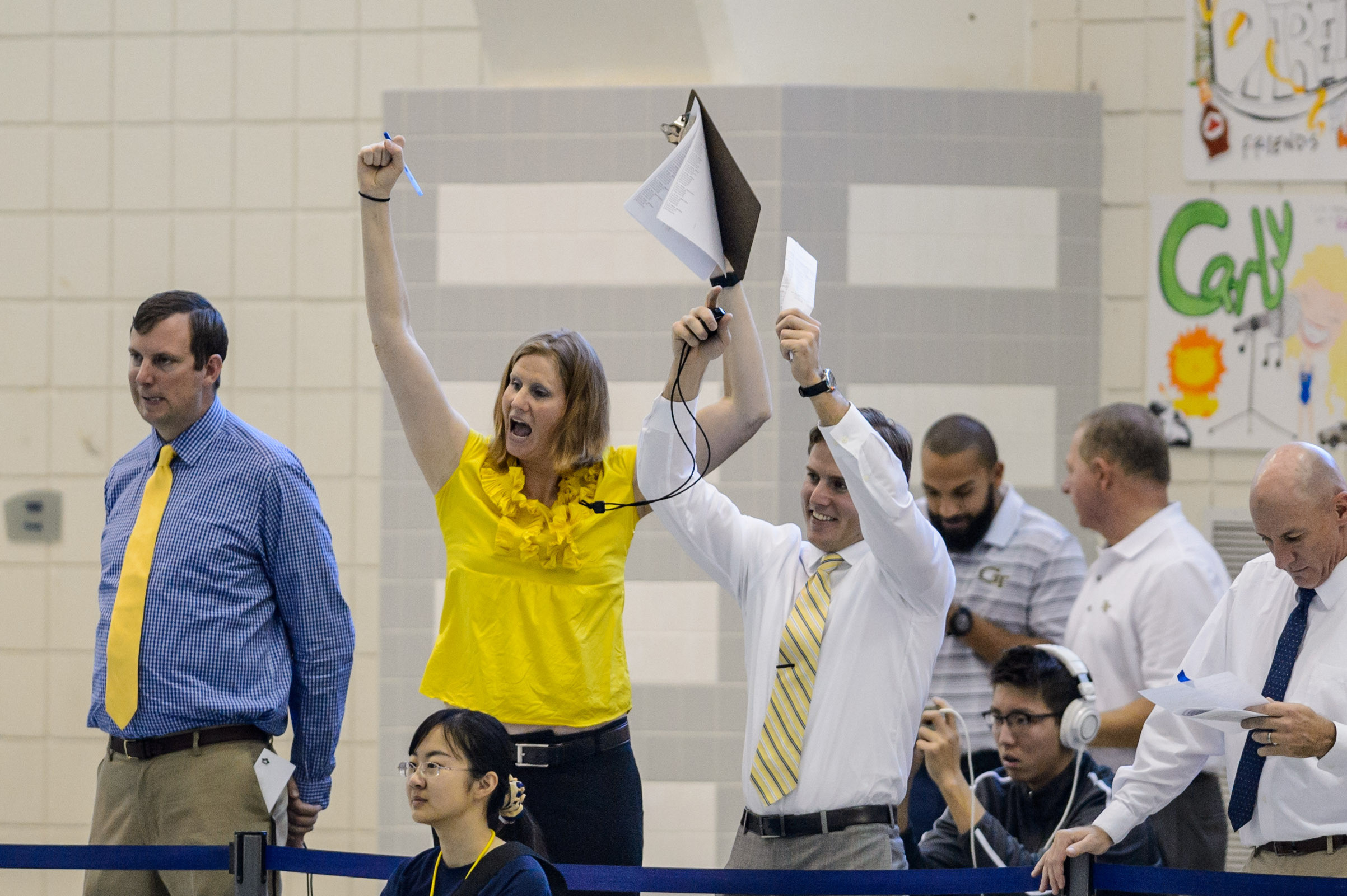 Assistant Coach Bill Koppelman, Head Coach Courtney Shealy Hart, Assistant Coach Neil Versfeld