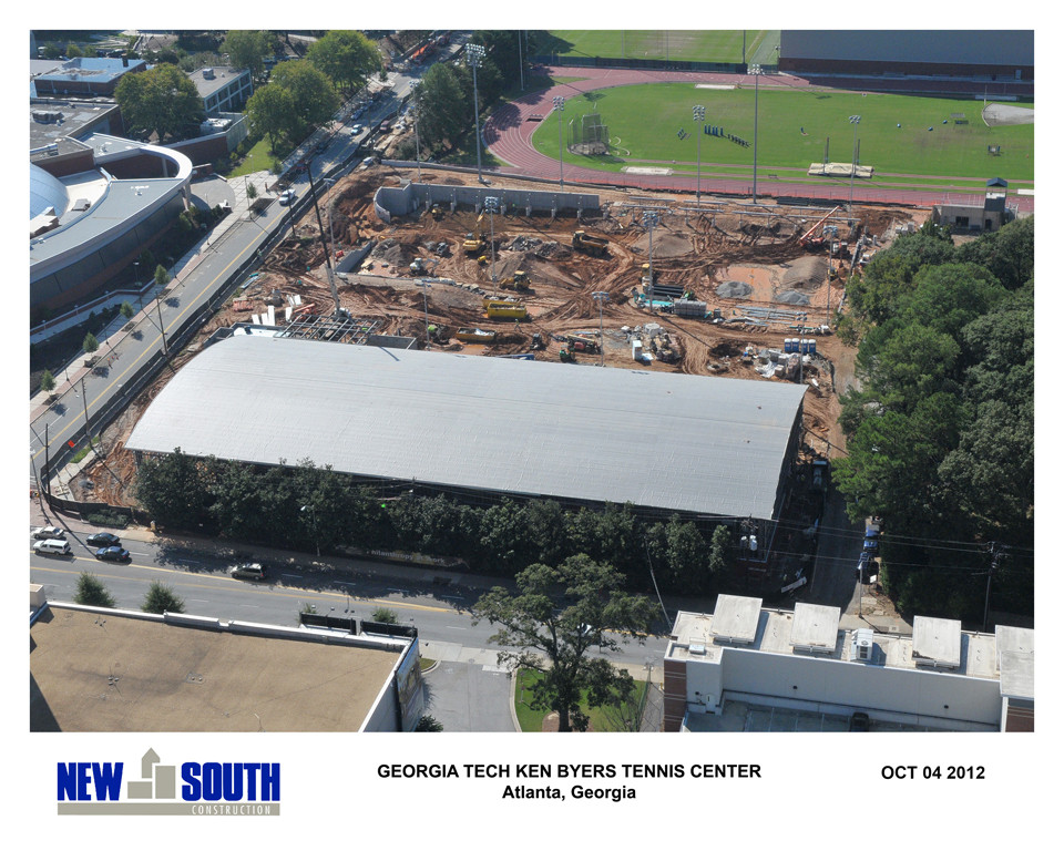 Byers Tennis Complex construction - early October 2012