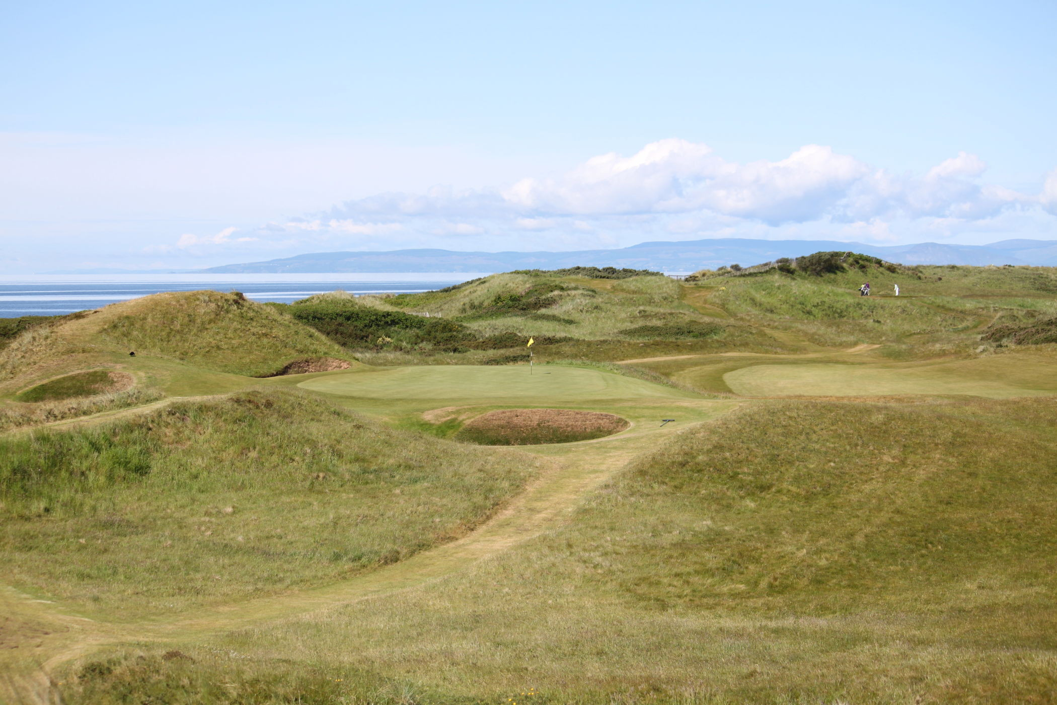 James White on the eighth hole, postage stamp green, during his first round of the British Amateur at Royal Troon - June 18, 2012