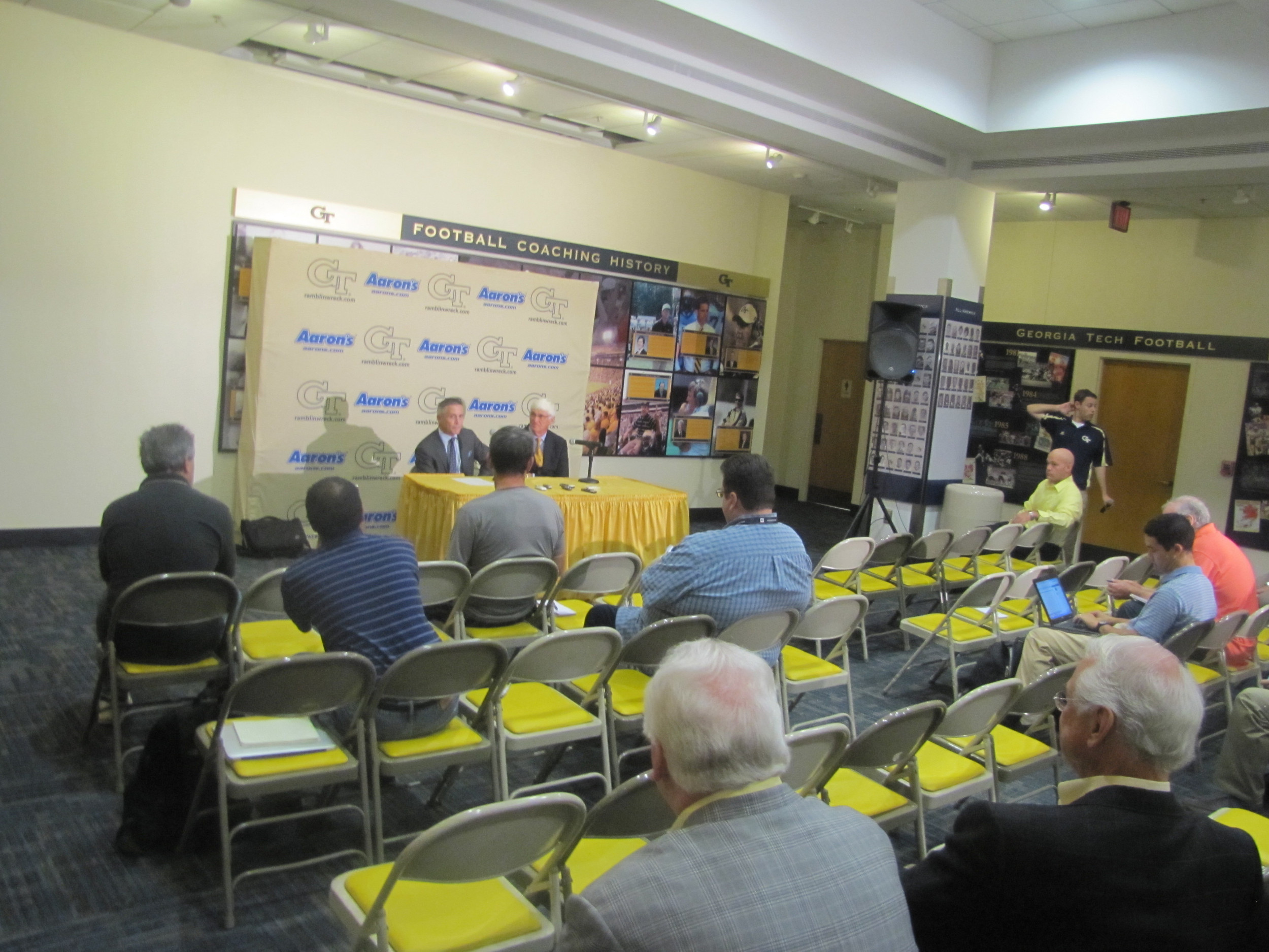 Brian and Gregory and Bobby Cremins meet the press on Aug. 22.