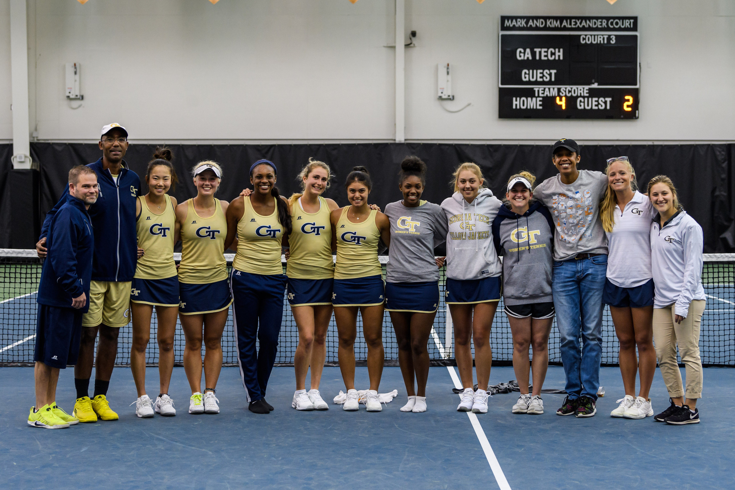 The Jackets after the win over Duke