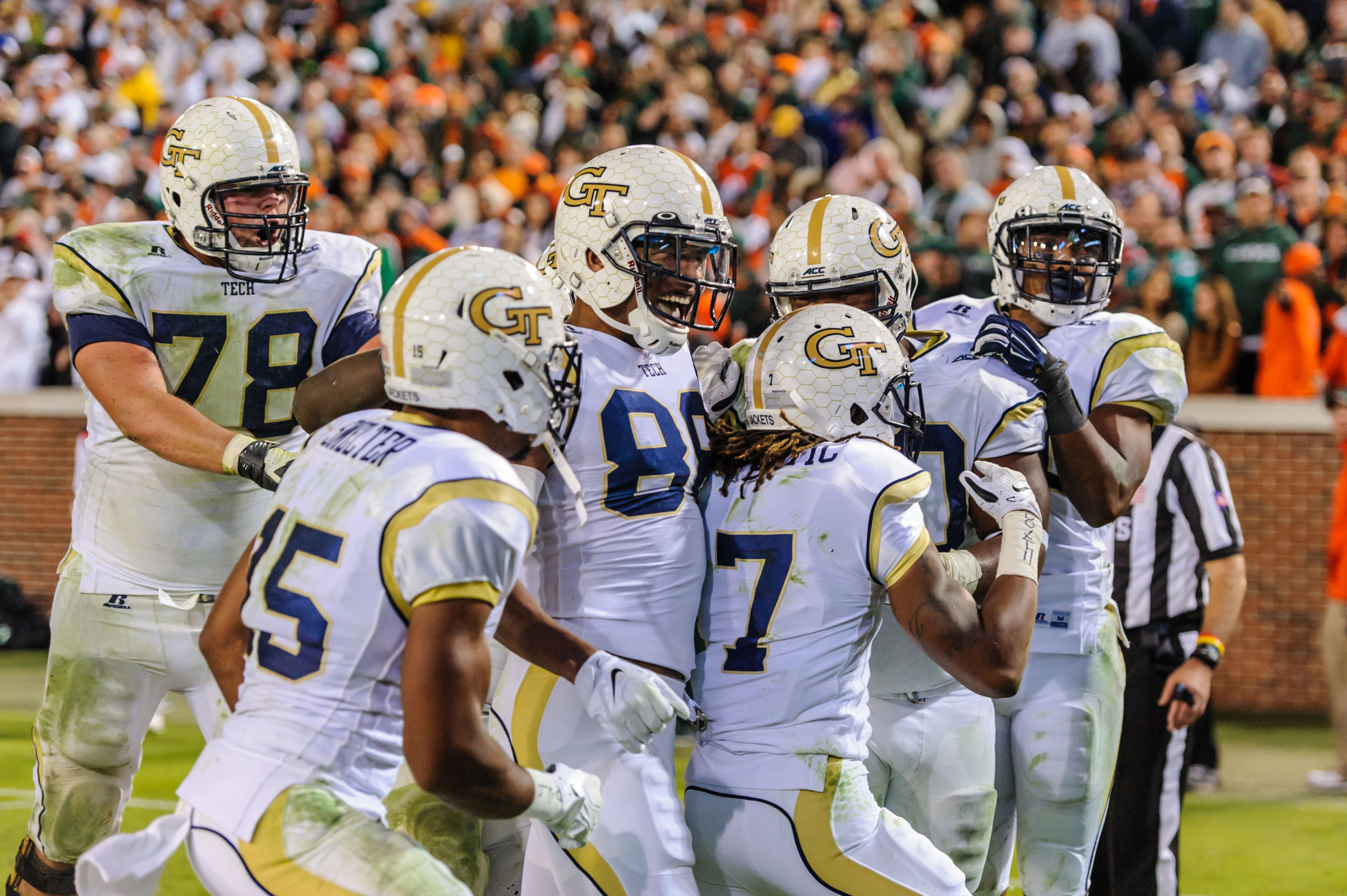 B.J. Bostic (7), Trey Braun (78), DeAndre Smelter (15), Darren Waller (88)
