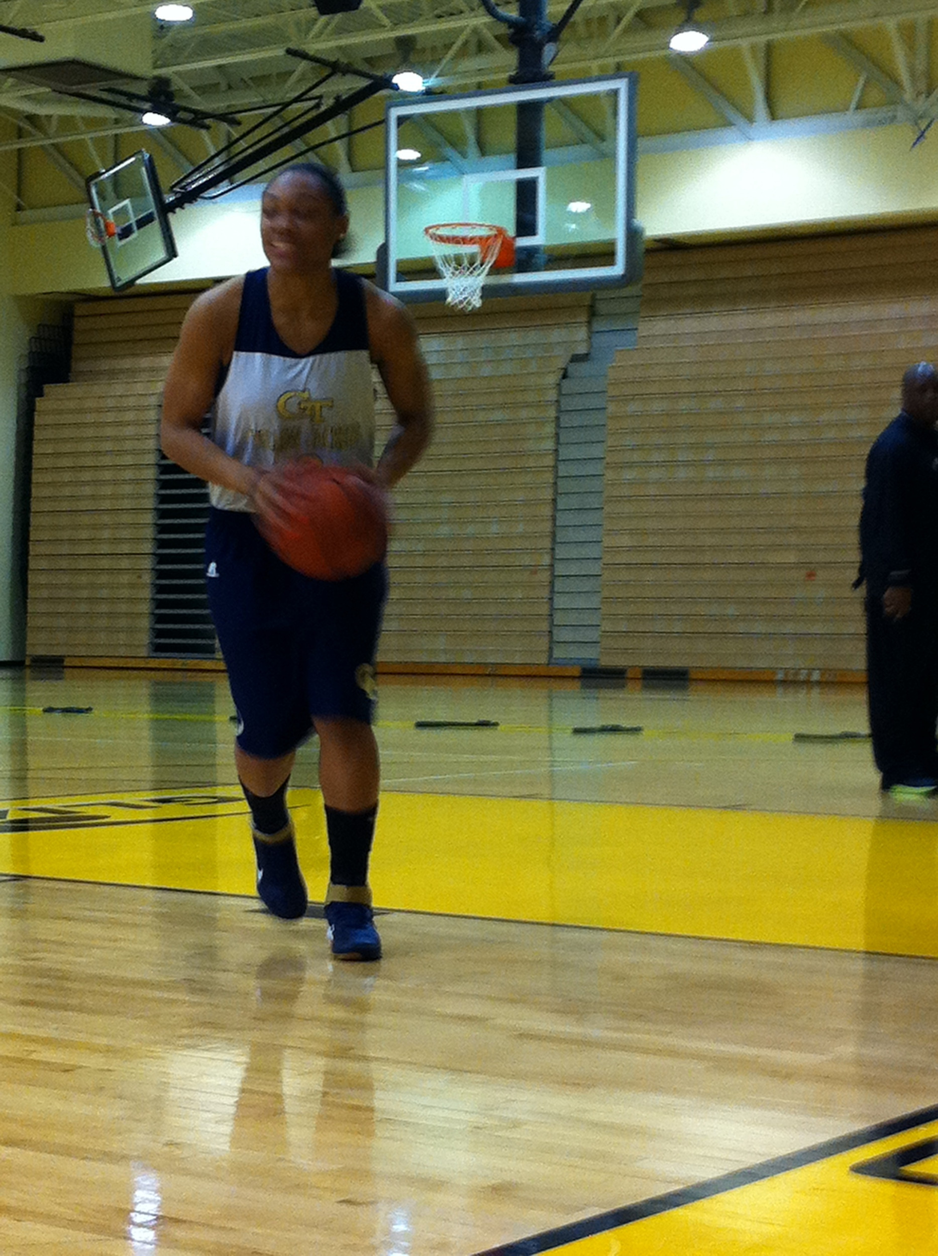 Sharena Taylor at practice