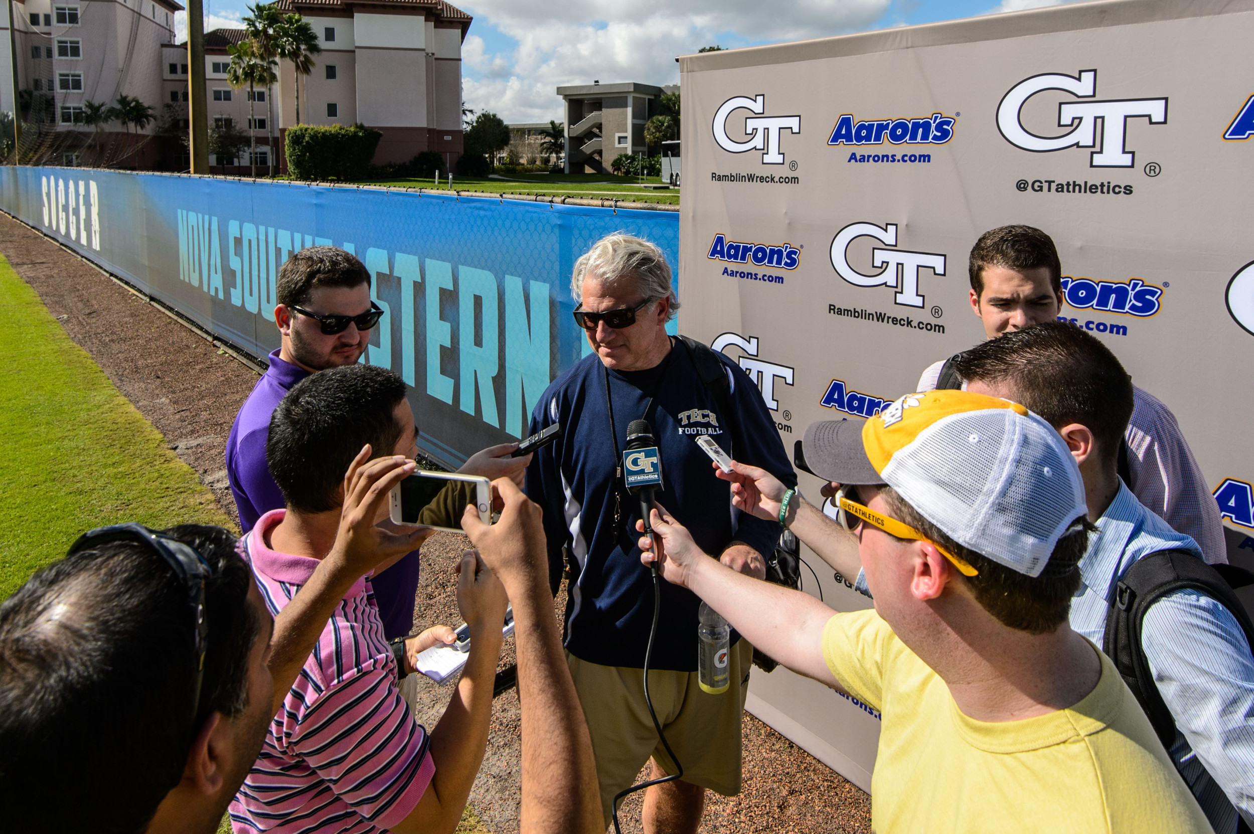 Defensive Coordinator Ted Roof speaks with the media after practice