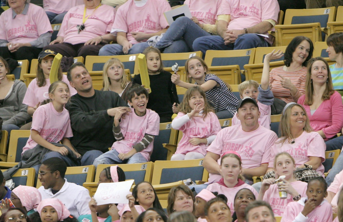 Fans came out to support the Yellow Jackets and the fight against breast cancer.
