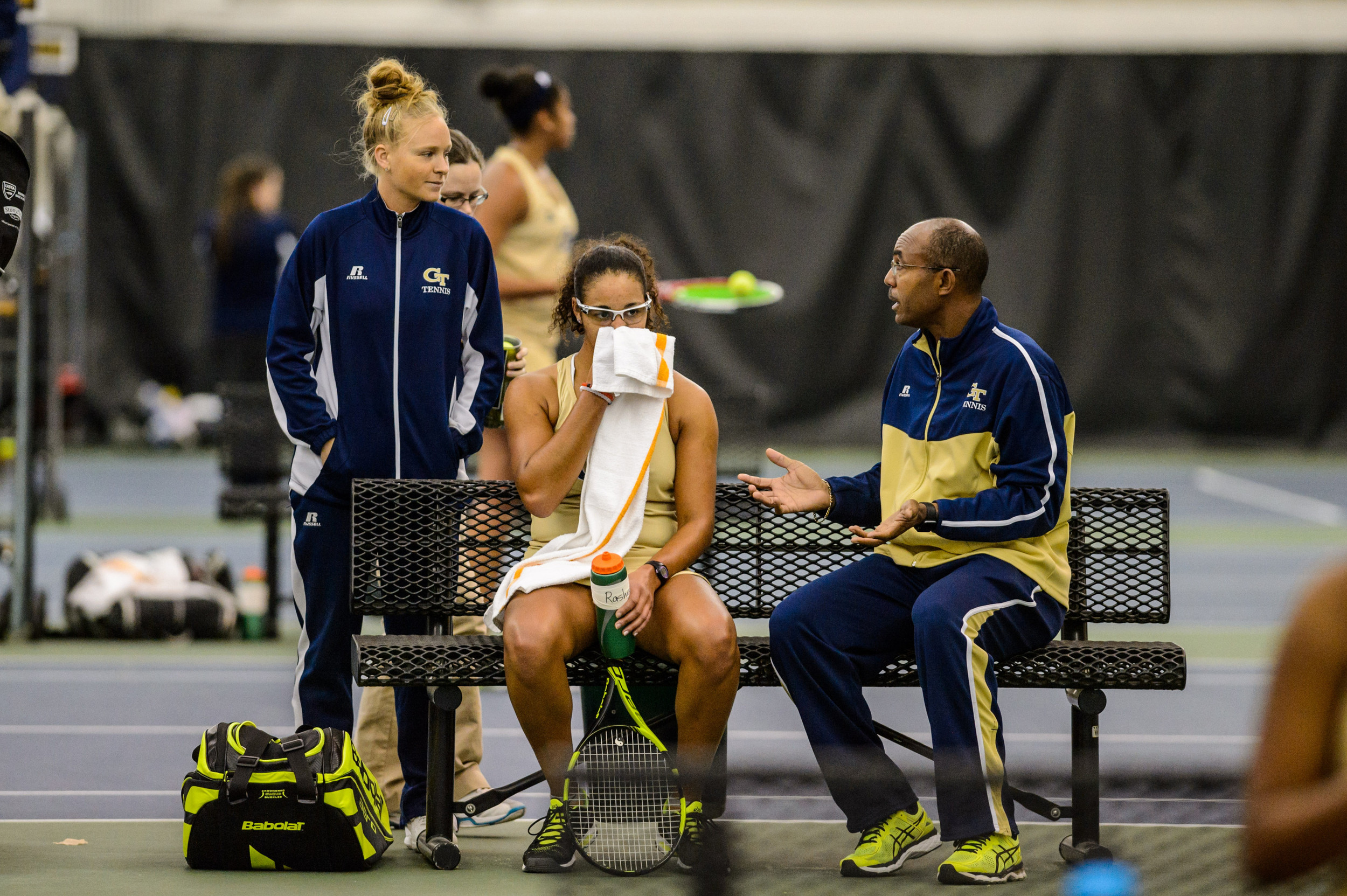Head Coach Rodney Harmon, Assistant Coach Christy Lynch, Rasheeda McAdoo