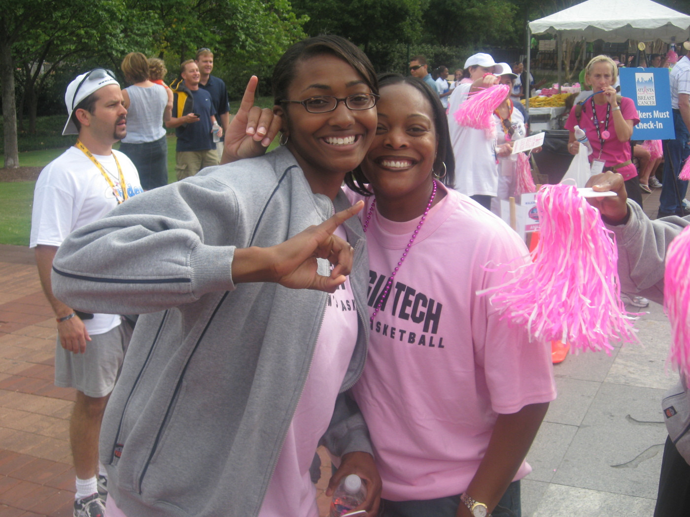 Georgia Tech women's basketball at two-day breast cancer awareness walk