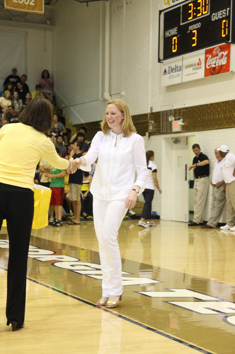 Over two dozen alumnae of Georgia Tech Volleyball were honored between the second and third sets.