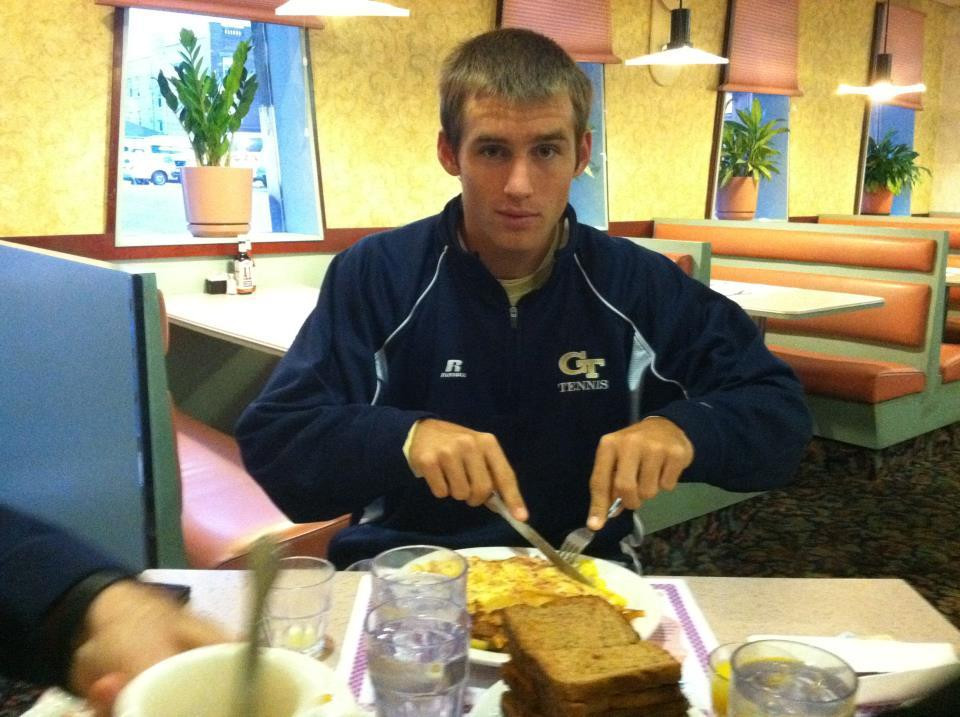 Kevin King at breakfast.
