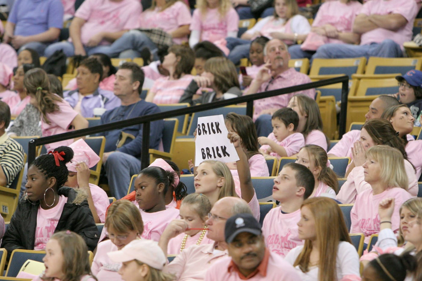 Fans came out to support the Yellow Jackets and the fight against breast cancer.