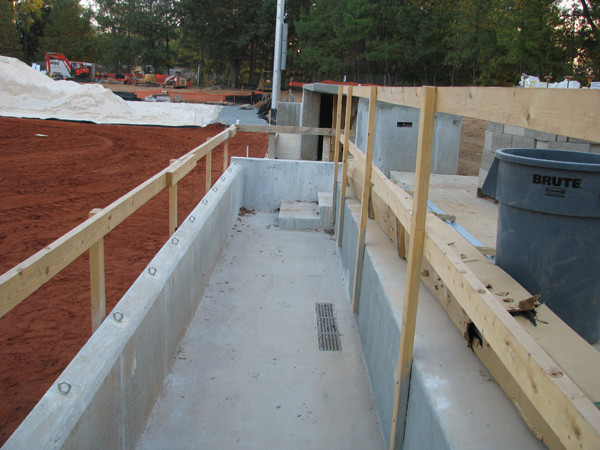 Ramp down the first base line.