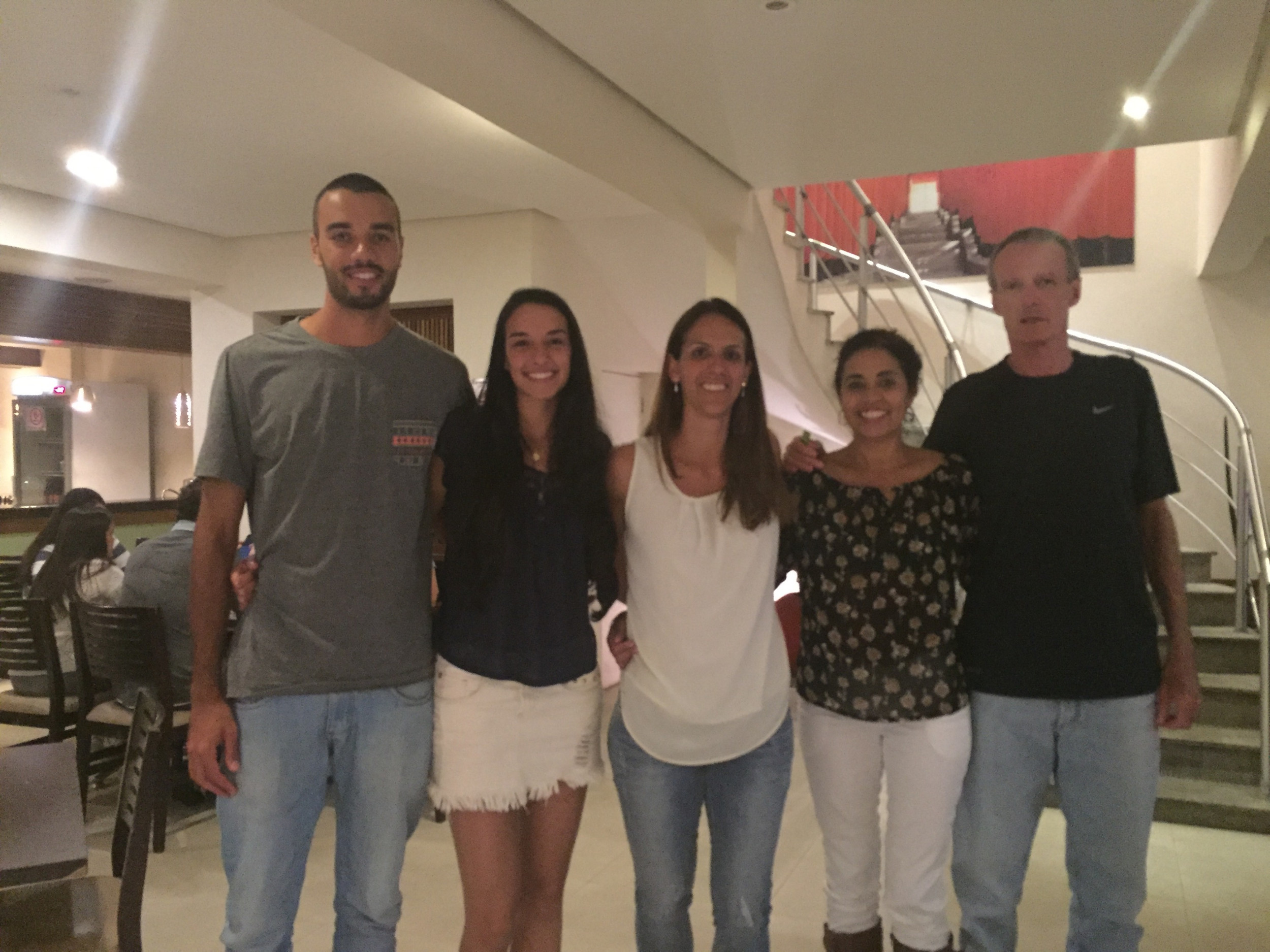 Gabriela Stavnetchei with her parents, brother and coach Collier.