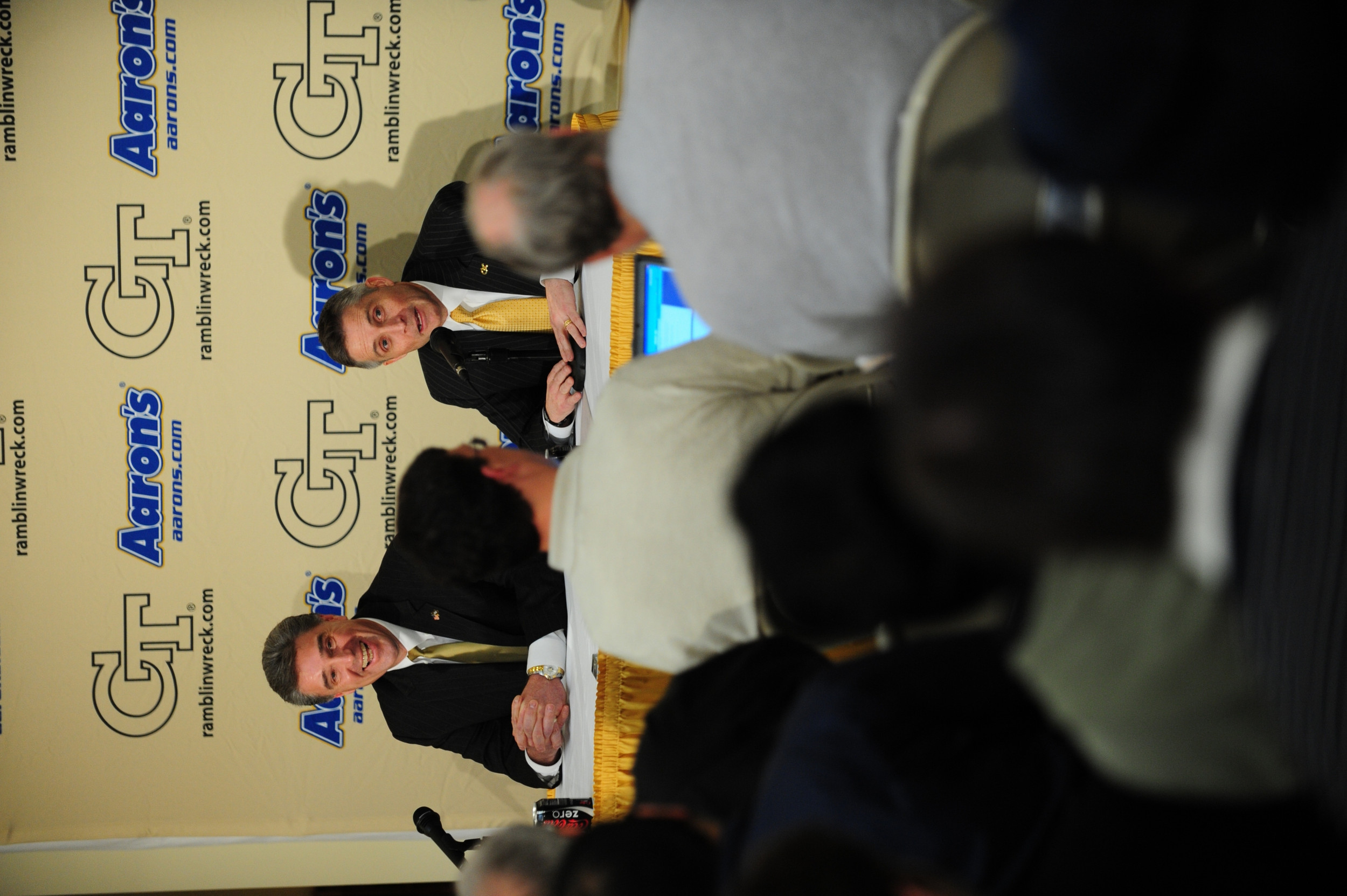 Georgia Tech Head Basketball Coach Brian Gregory is introduced to the media Monday afternoon.Photo by LensEffects