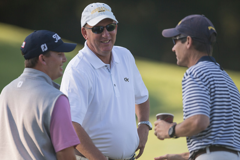 Head coach Bruce Heppler of Georgia Tech during the first round of the Carpet Capital Collegiate, September 11, 2015