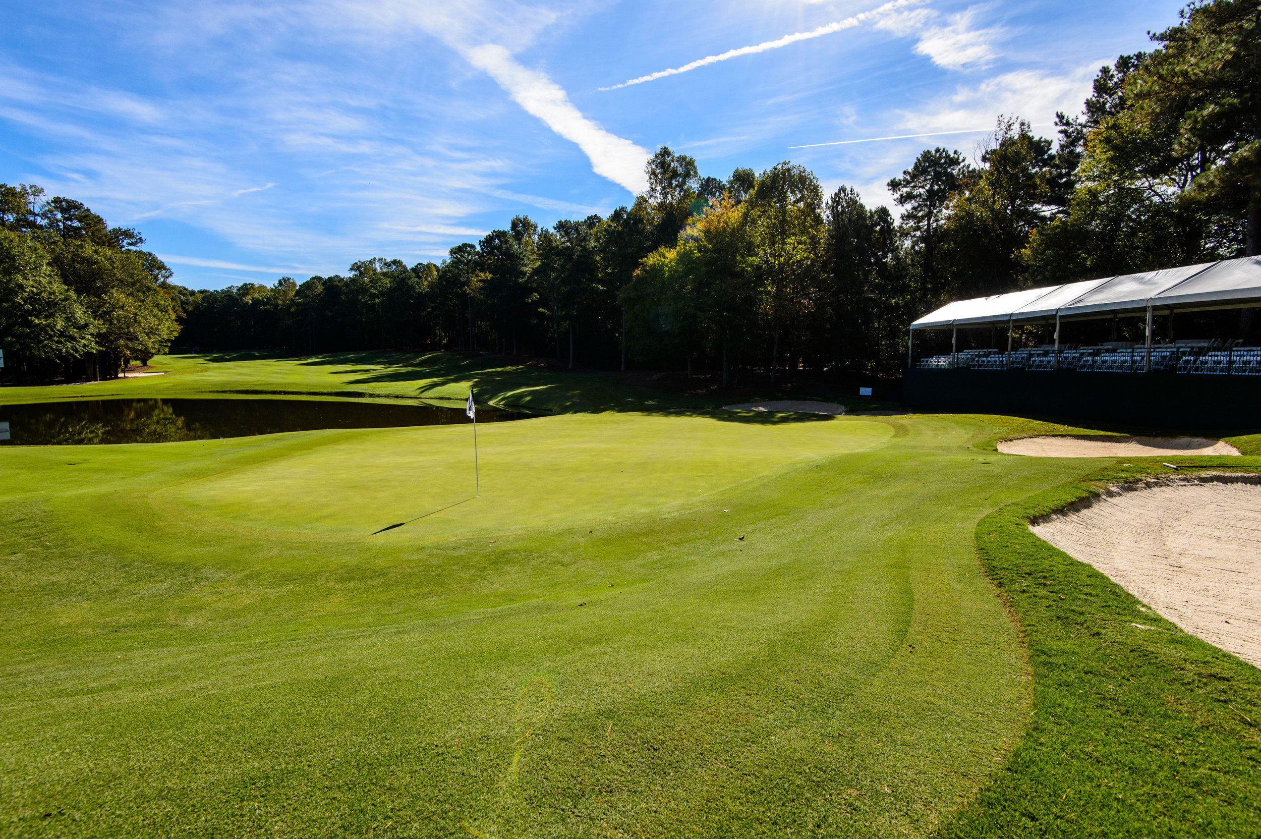 The 18th green at The Golf Club of Georgia