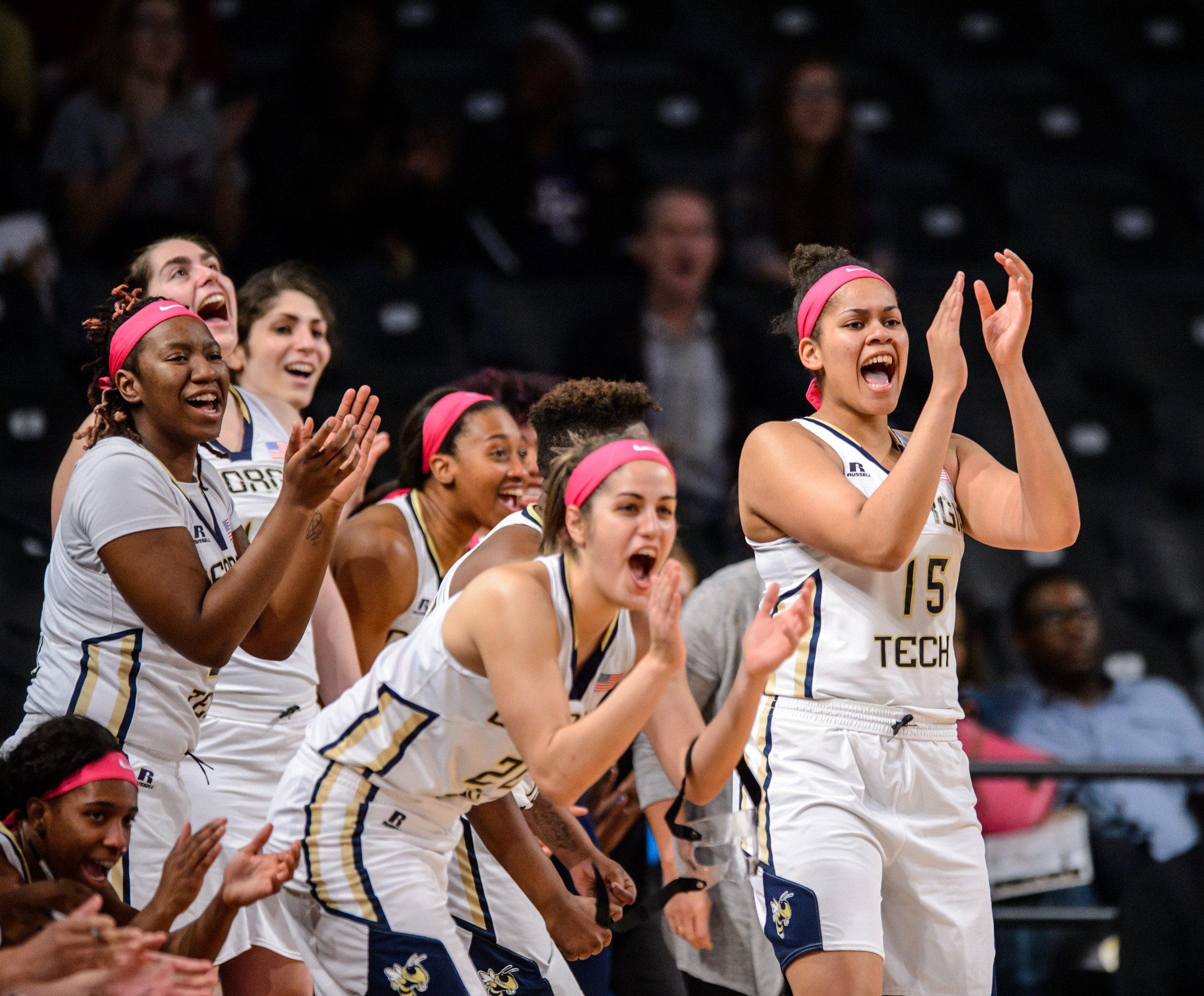 The bench reacts