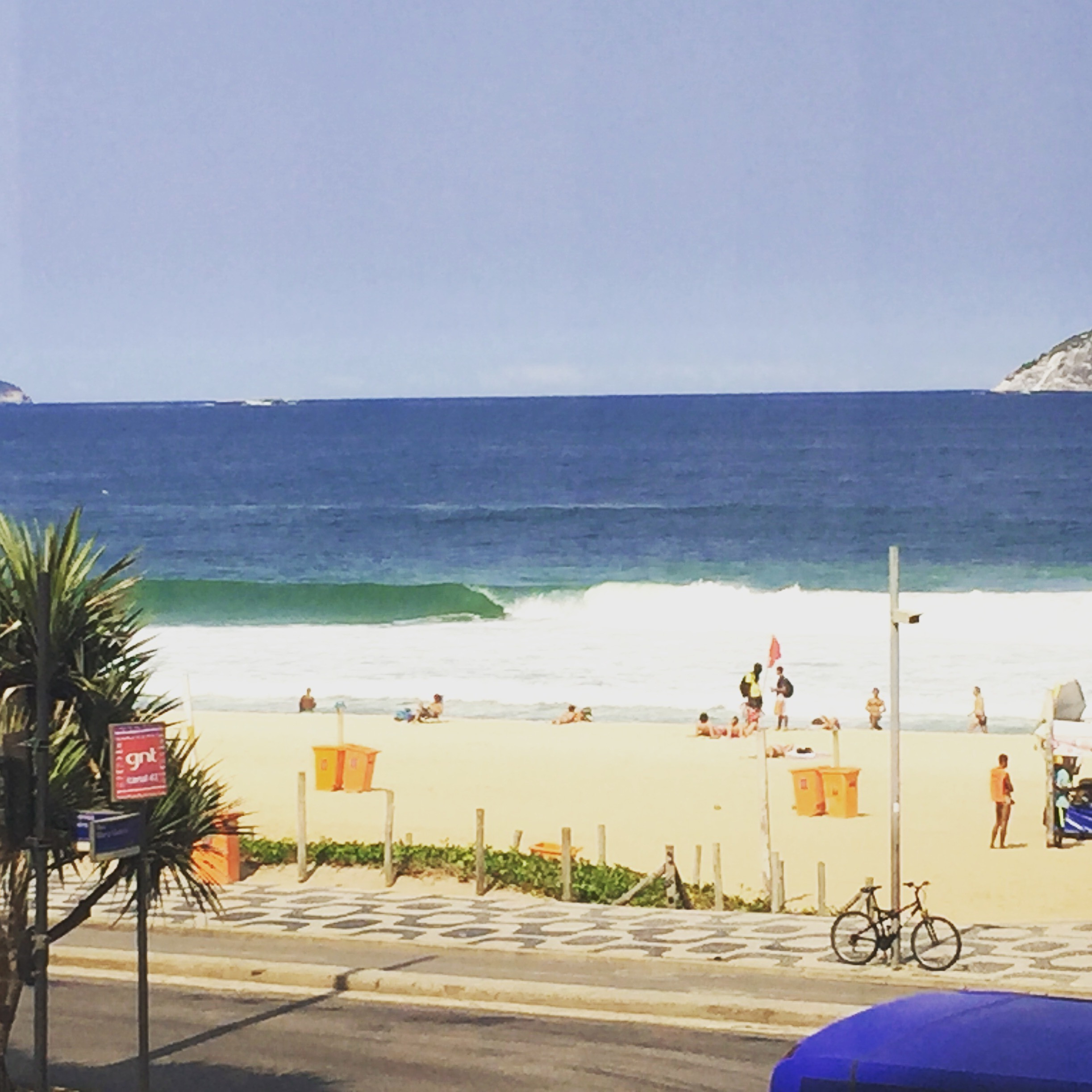 The beach from our hotel lobby