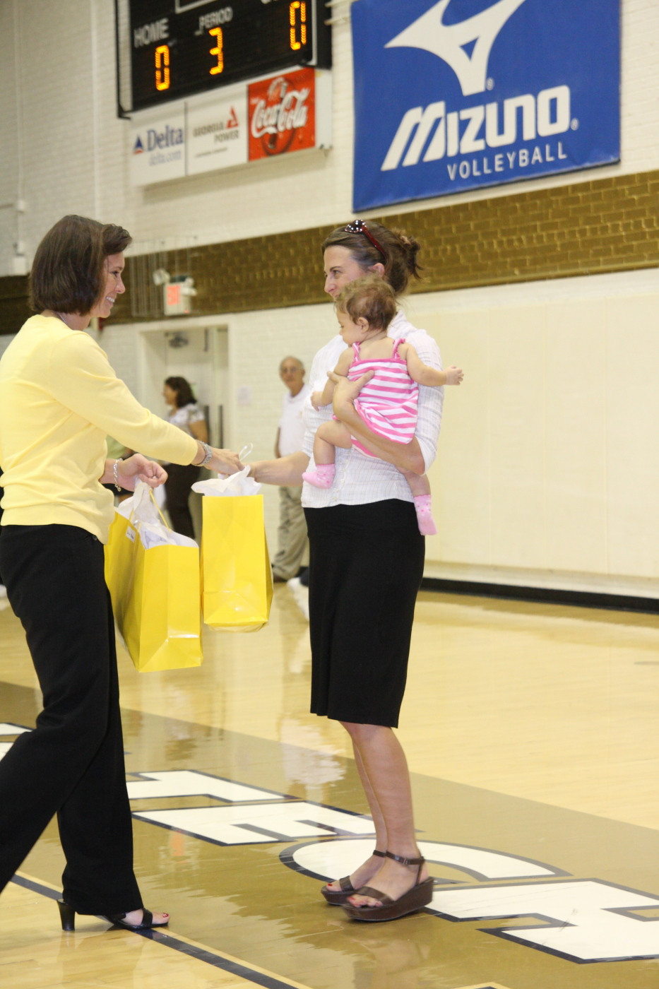 Over two dozen alumnae of Georgia Tech Volleyball were honored between the second and third sets.