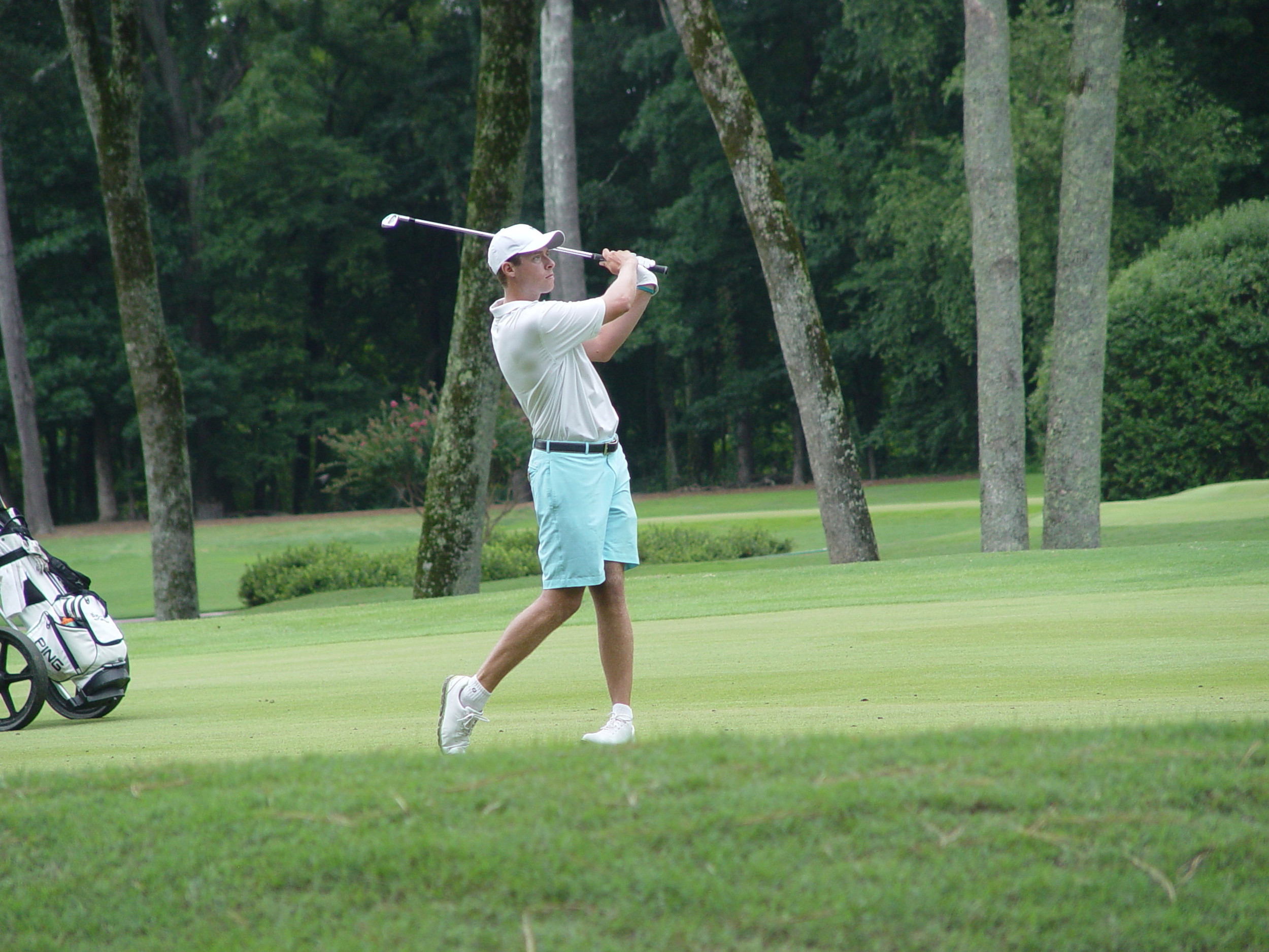 Bo Andrews during the first round of the U.S. Amateur, August 11, 2014
