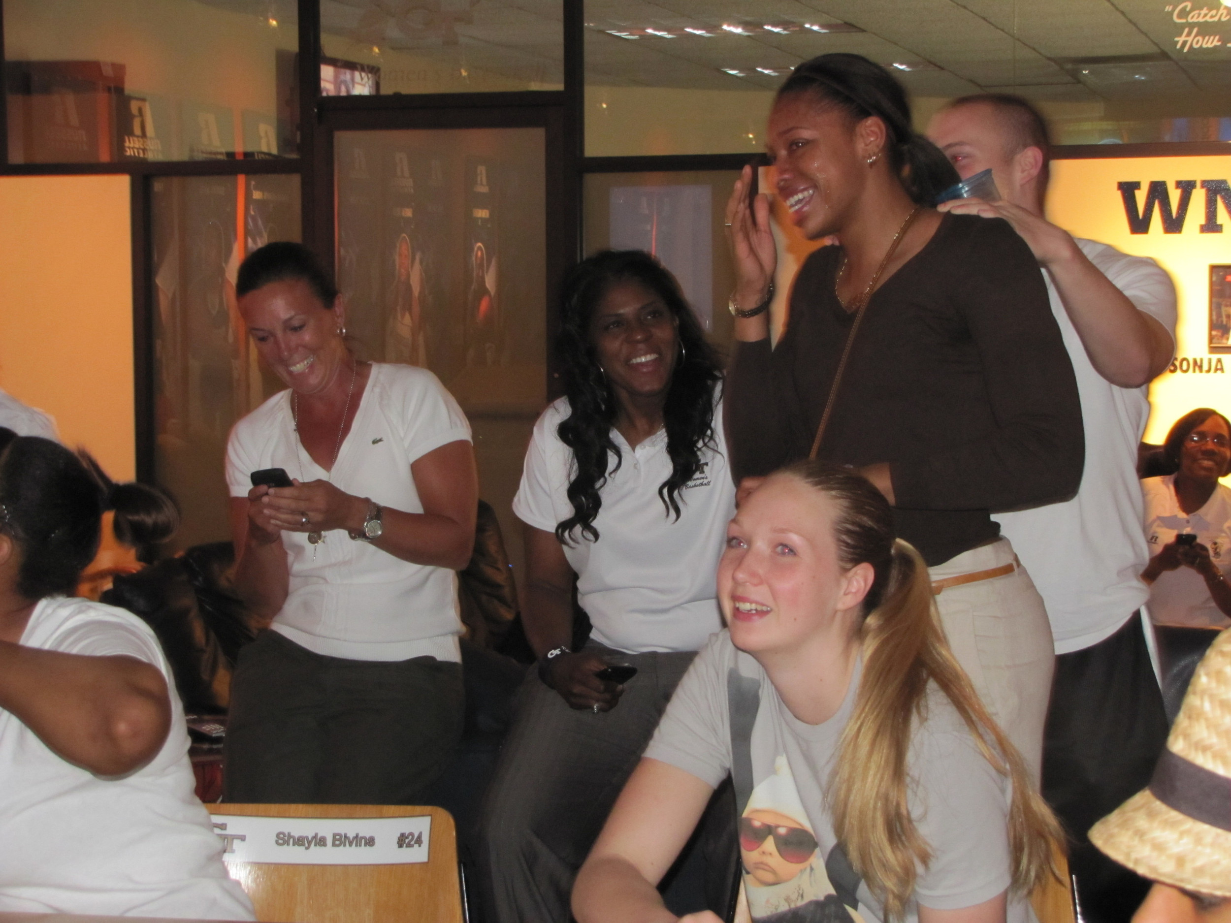 2011 WNBA Draft Party - Alex Montgomery taken in the first round and 10th overall by the New York Liberty