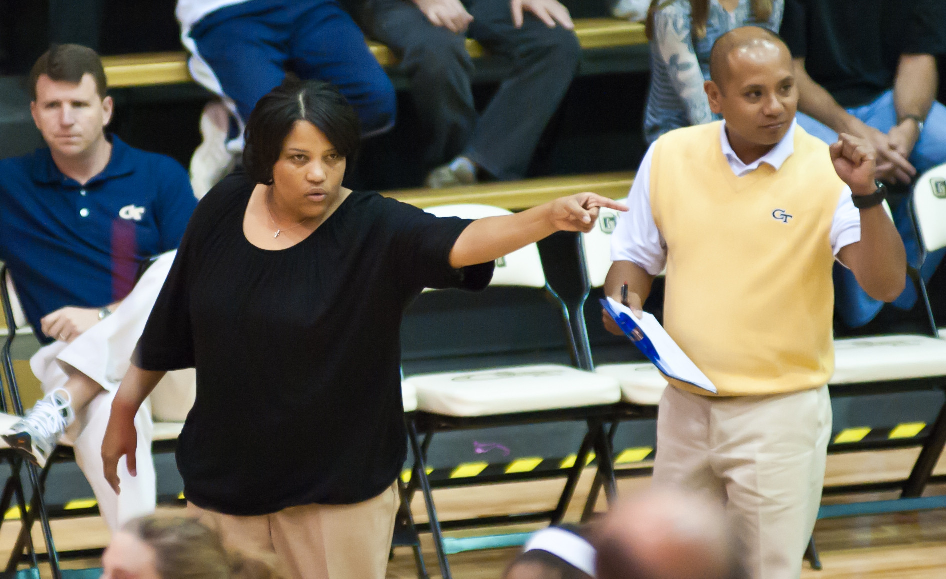 Head Coach Tonya Johnson alongside Assistant Coach Ed Tolentino