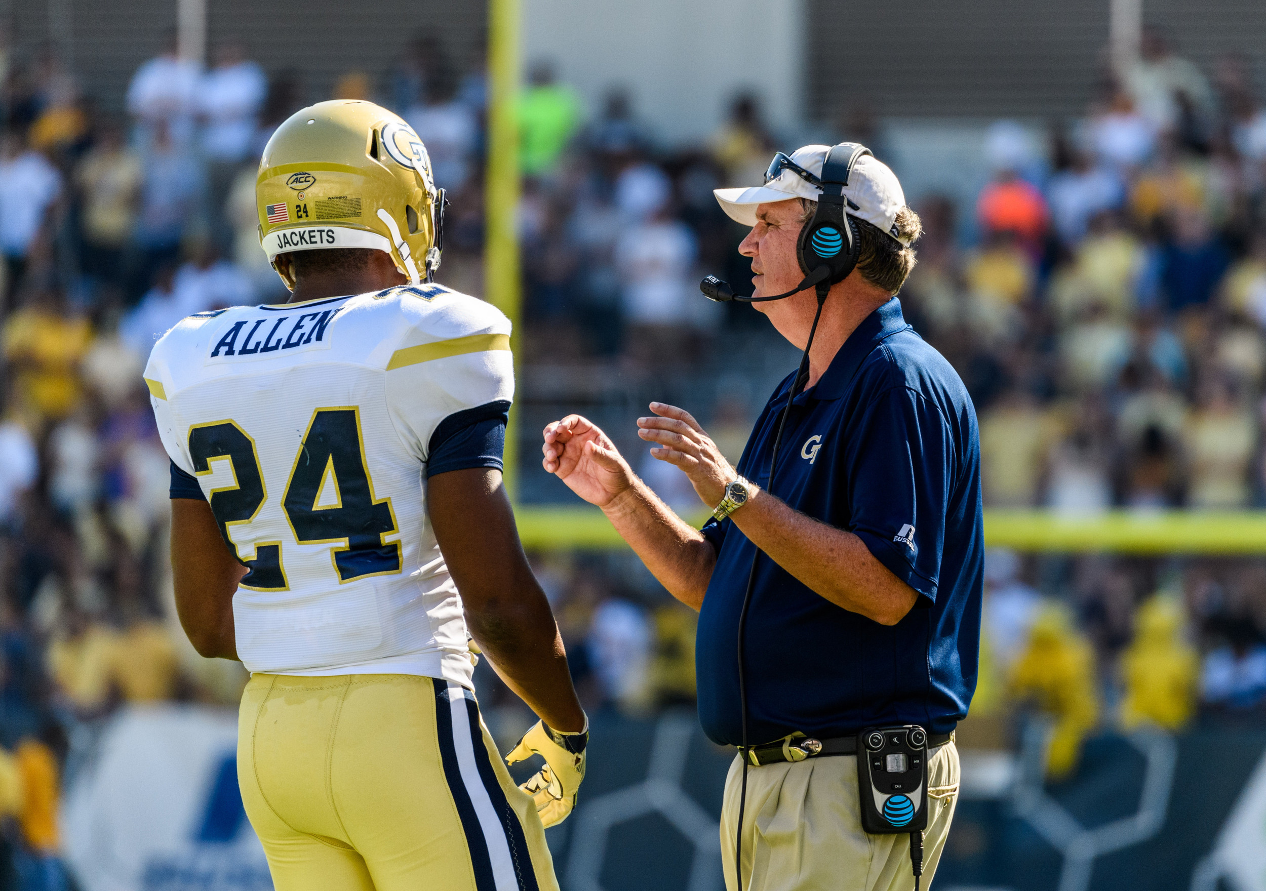 Marcus Allen (24), Coach Paul Johnson