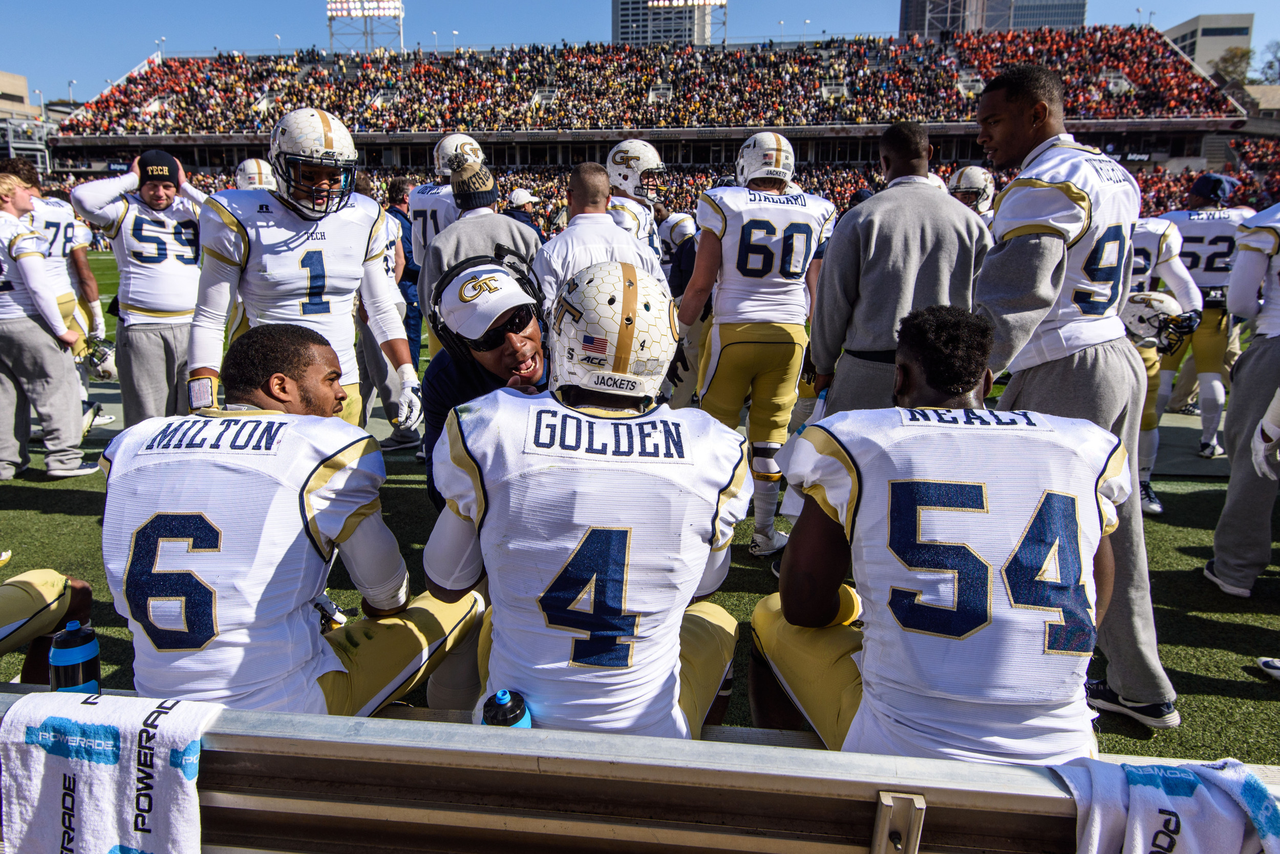 Jamal Golden (4), Chris Milton (6), Quayshawn Nealy (54), Assistant Coach Joe Speed