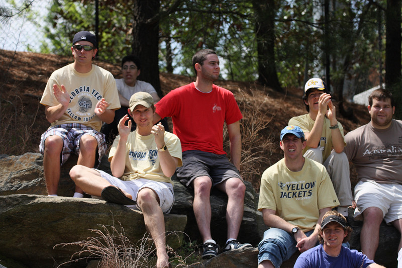 A standing-room only crowd watched the Yellow Jackets sweep Georgia.